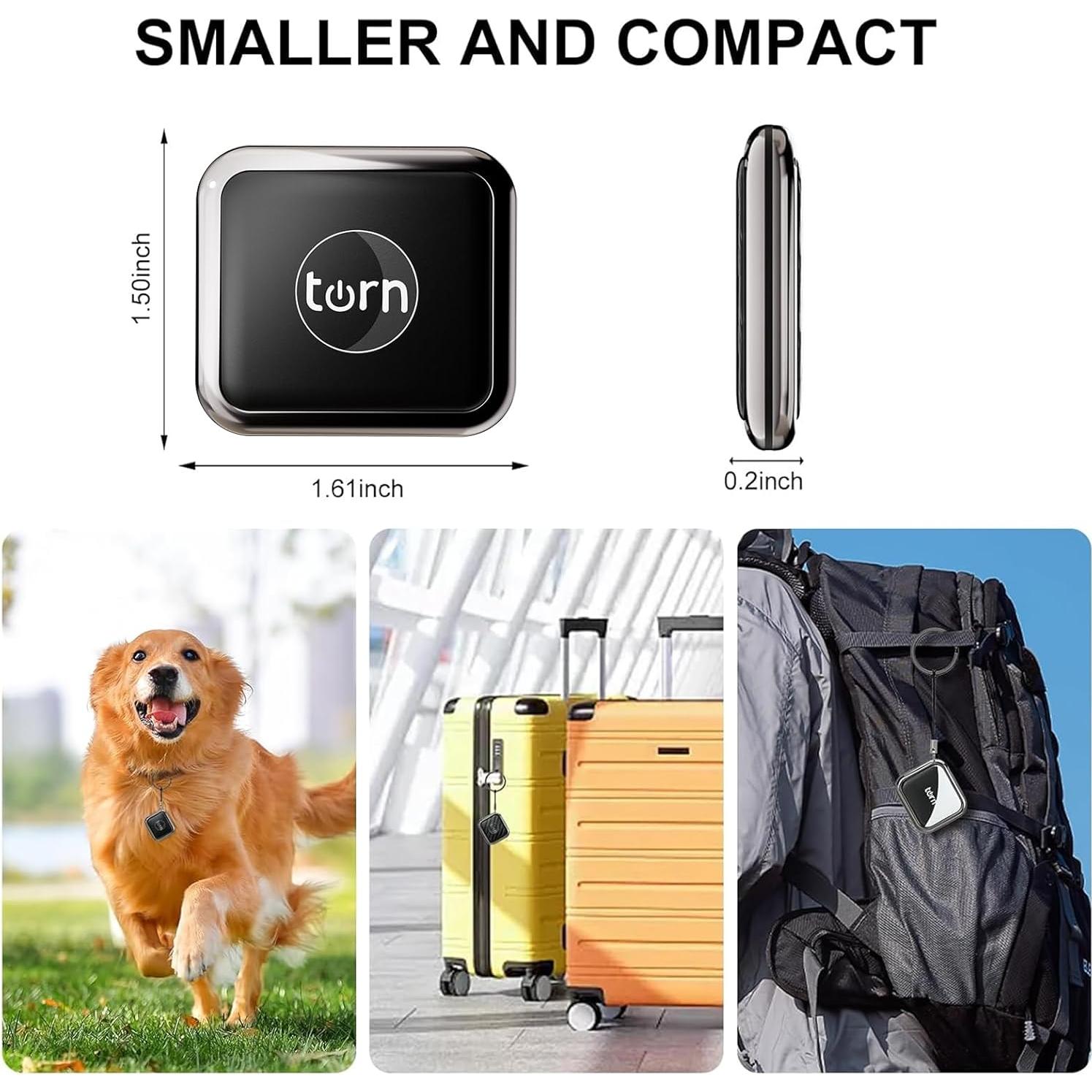 Airtag Tracker Item Finders Work for Apple Find My (iOS Only) APP Air GPS Tracker Tag for Dogs,Cats, Luggage, Keys, Backpack, Satchel, Etc. (Black 1pack)