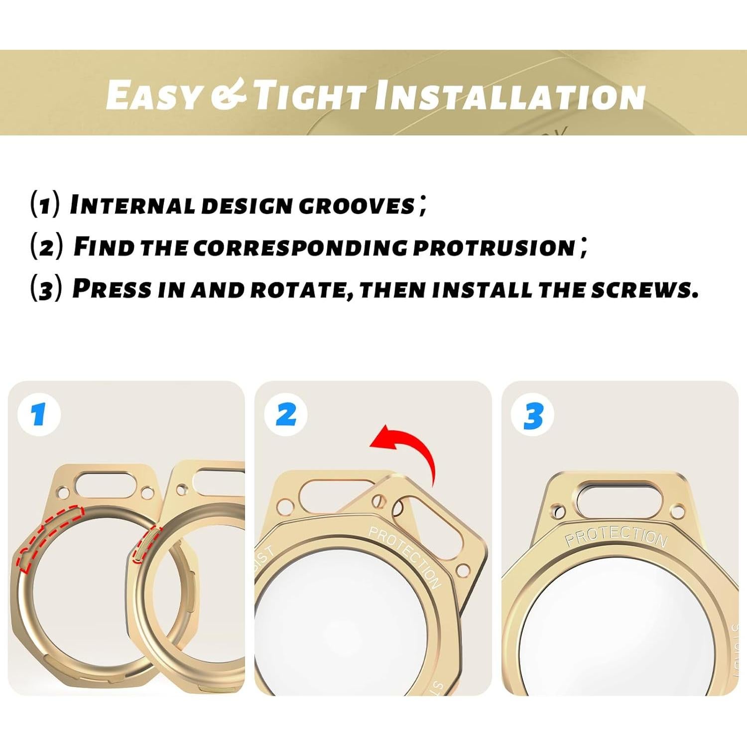 Funda para AirTag Tieuwant Oro - Aluminio Ligero y Resistente