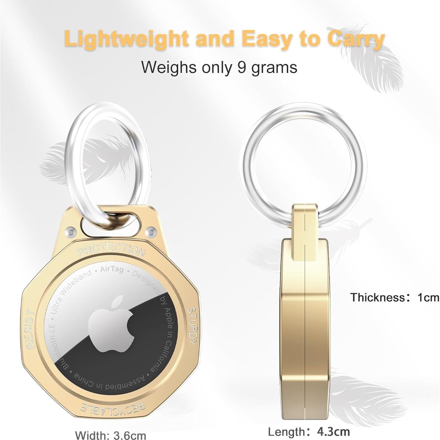 Funda para AirTag Tieuwant Oro - Aluminio Ligero y Resistente