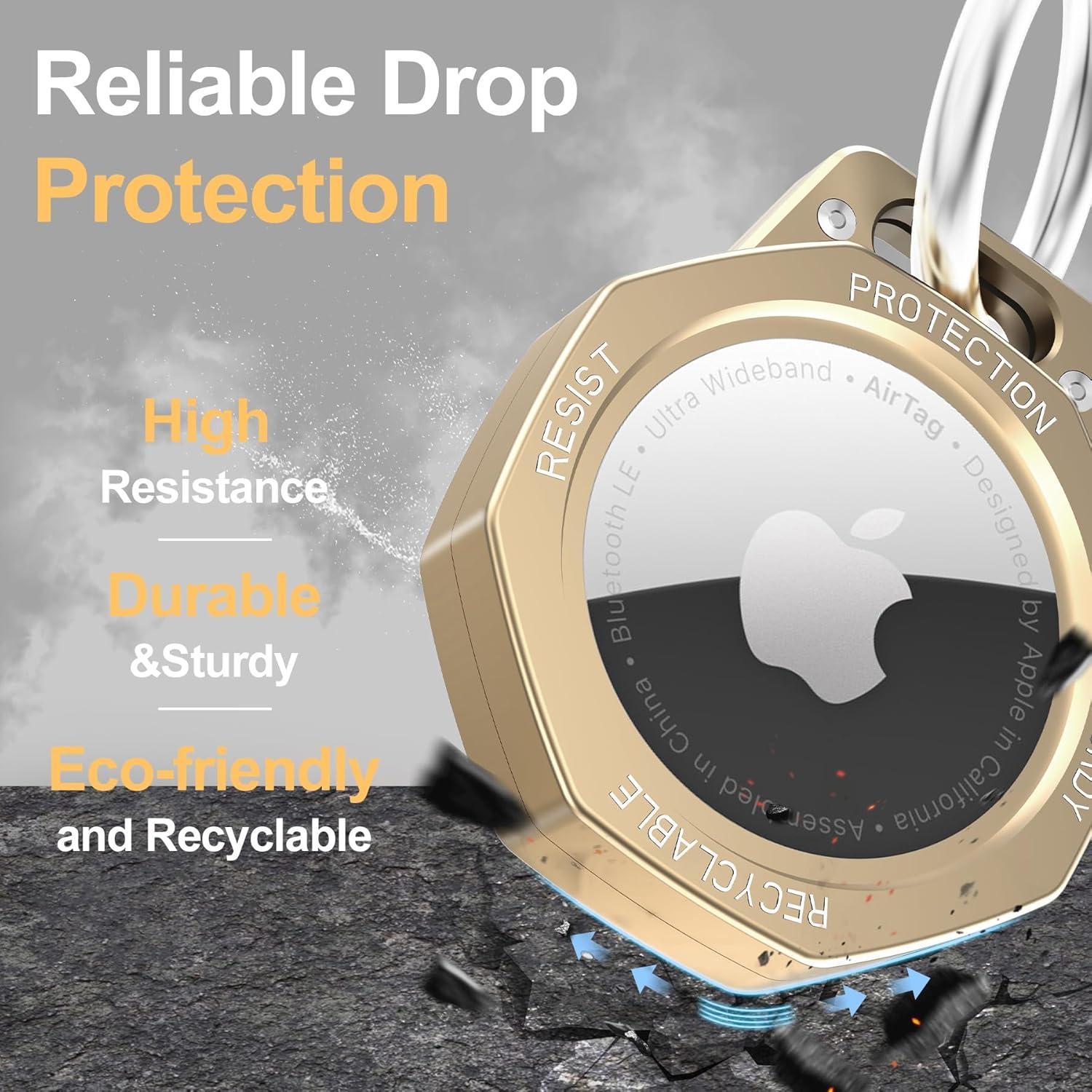 Funda para AirTag Tieuwant Oro - Aluminio Ligero y Resistente