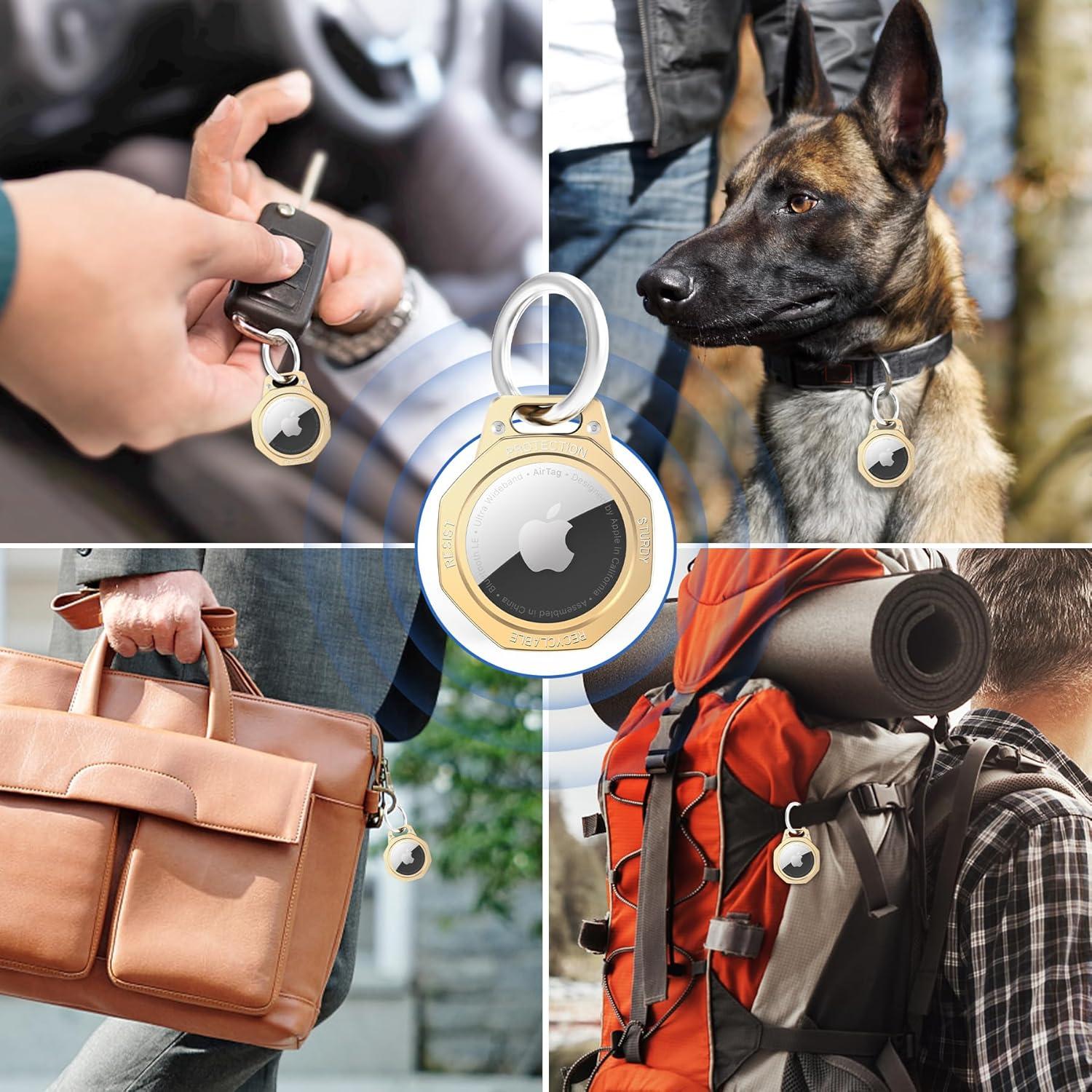 Funda para AirTag Tieuwant Oro - Aluminio Ligero y Resistente