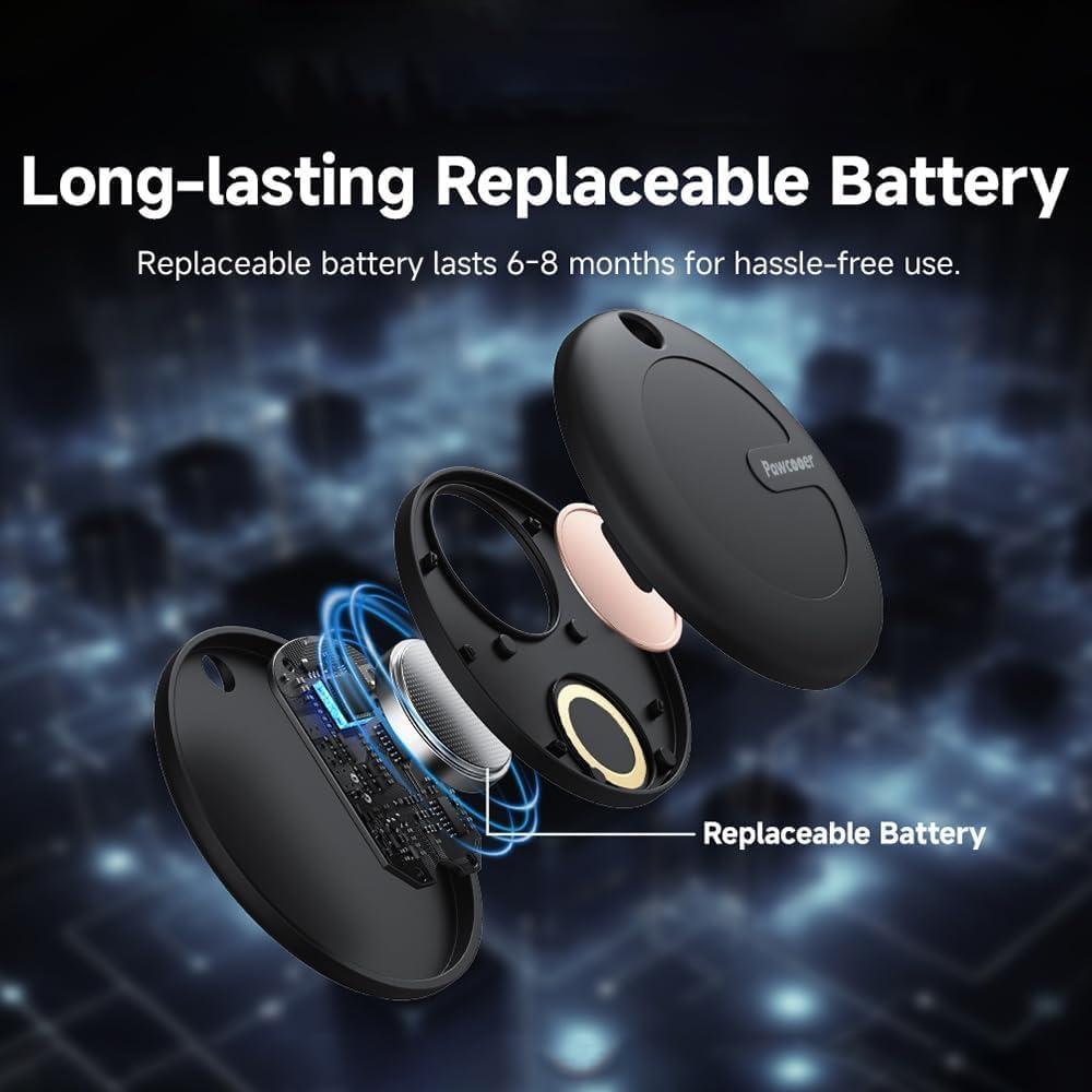 Rastreador Bluetooth Vanyuei SmartTag Negro - Localiza Llaves y Más