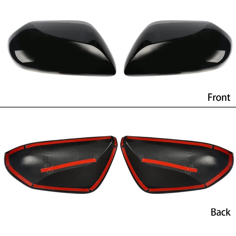 sportuli Black Side Door Mirror Caps + Door Handle Covers Replace for 2018 2019 2020 2021 2022 2023 2024 2025 Toyota Camry Accessories, with Smart Key Holes (Black)