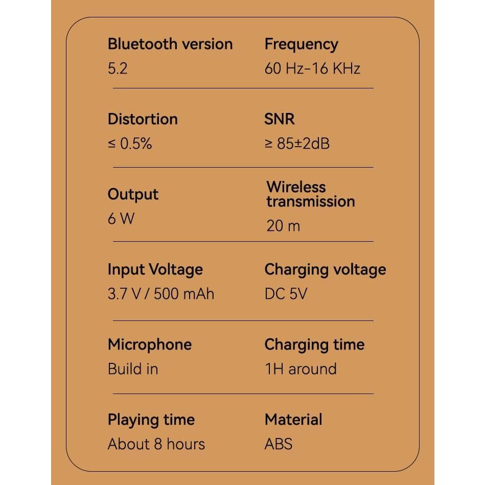 Altavoz TWS Sparrownest Aura-Sync 52mm Bluetooth 5.2