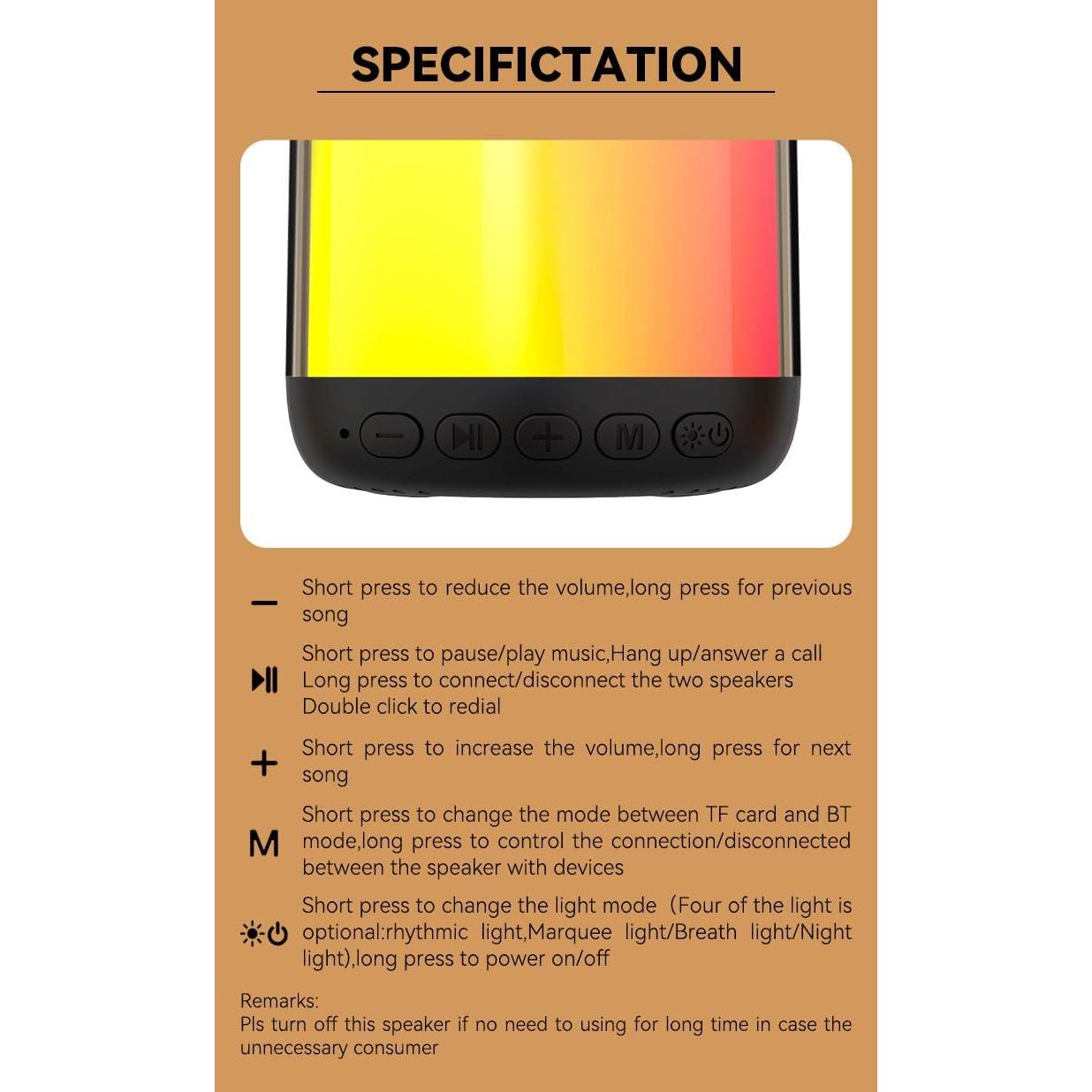 Altavoz TWS Sparrownest Aura-Sync 52mm Bluetooth 5.2