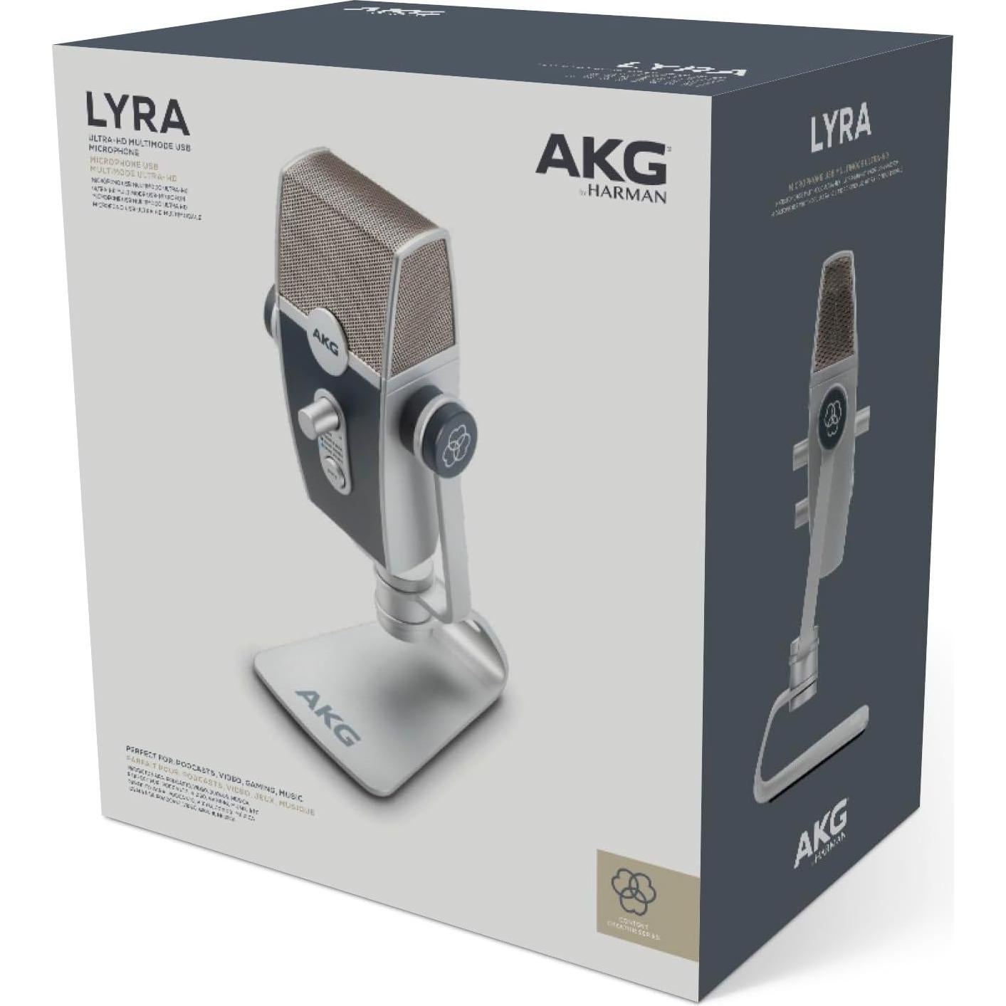 Micrófono USB C AKG Lyra Ultra-HD para PC y Mac - Azul y Plata