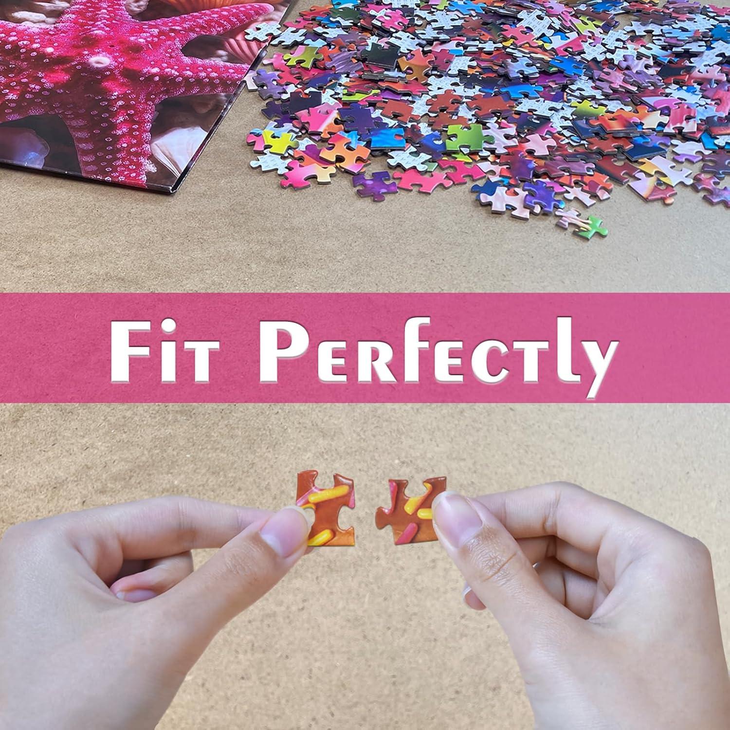 HUADADA Jigsaw Puzzles for Adults 1000 Pieces, Beach Shells Interlock Perfectly Letter on Back No Dust, Home Decor Birthday Party Toy for Men Women Elders Seniors (27.5"x19.6"), 1:1 Poster