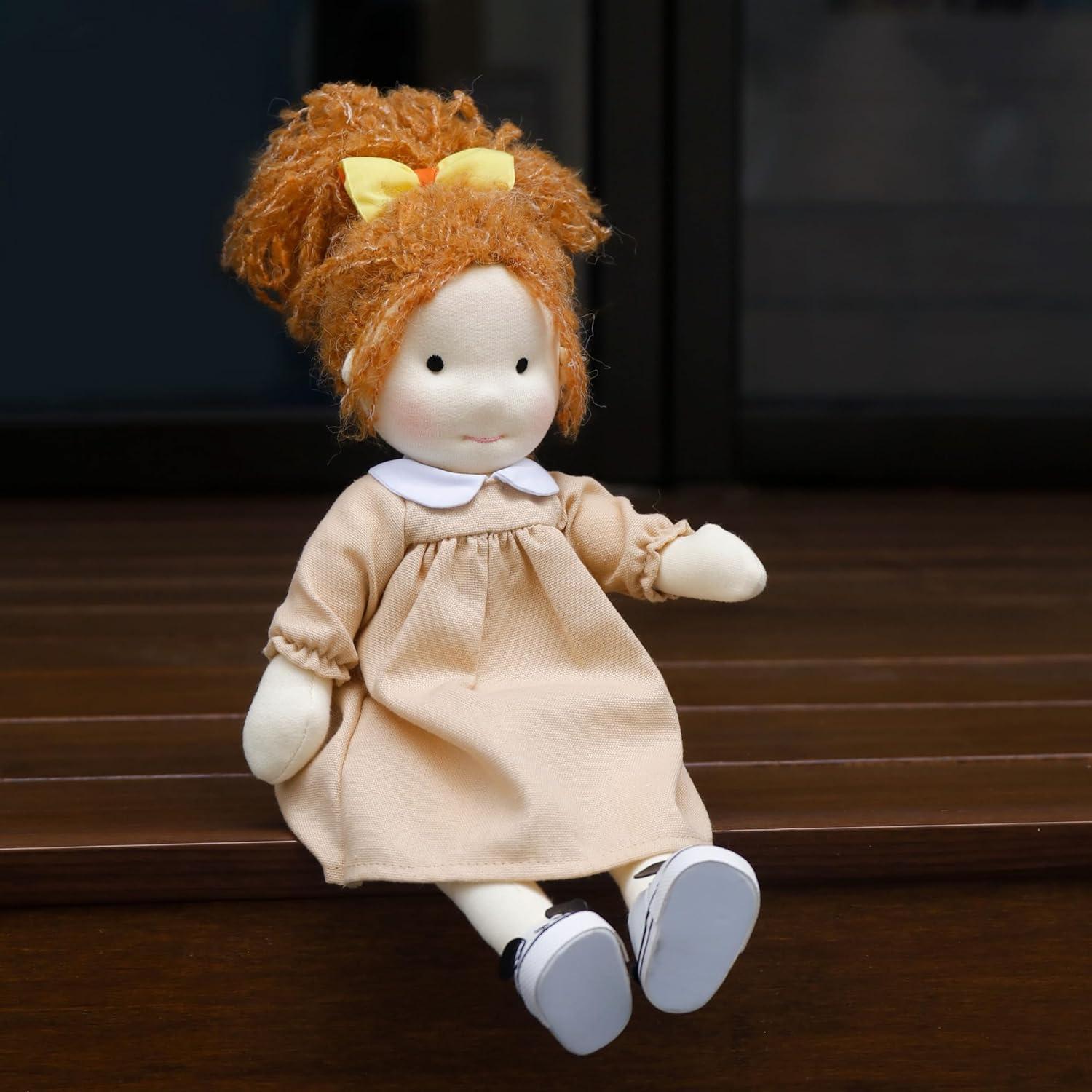 Waldorf Handmade Rag Doll - Personalized Collectors Plush for Kids Birthday Present With Beautiful Present Box-Ada 12"