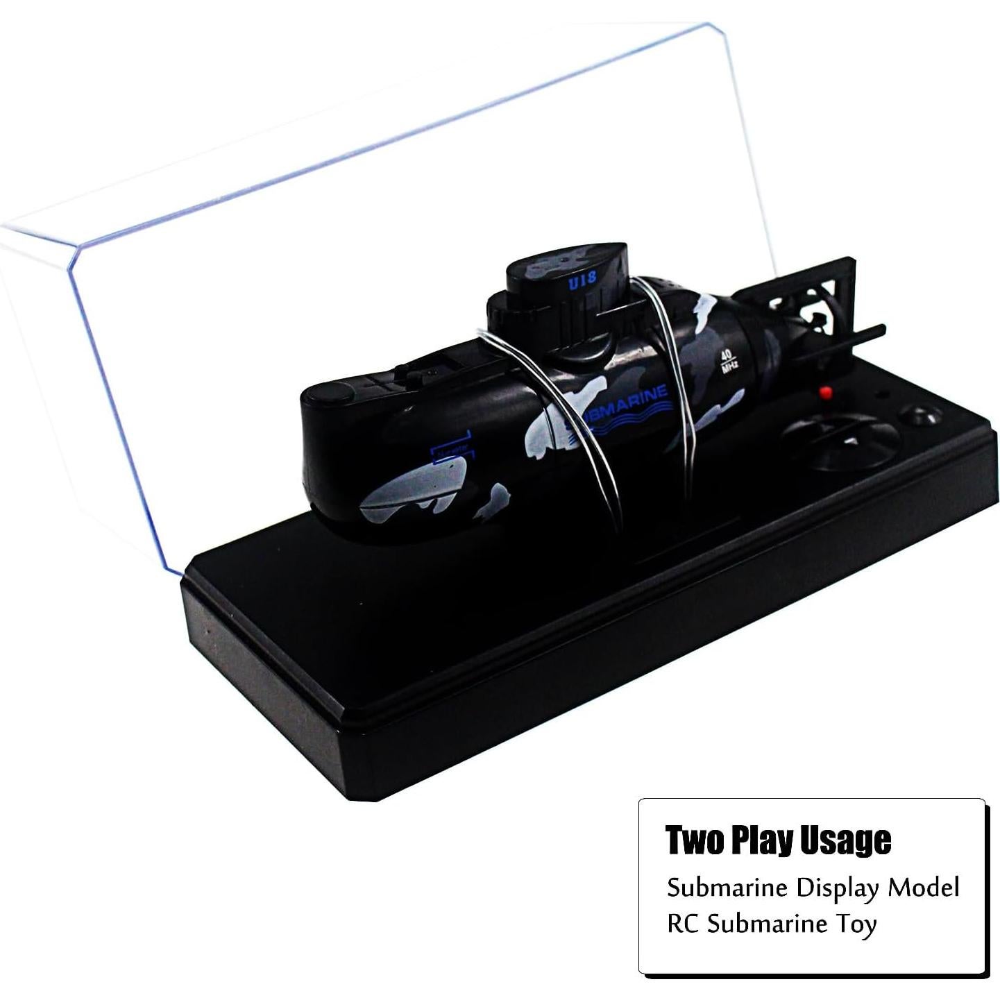 Submarino RC Militar Yingmate 14.5 cm Control Remoto Negro