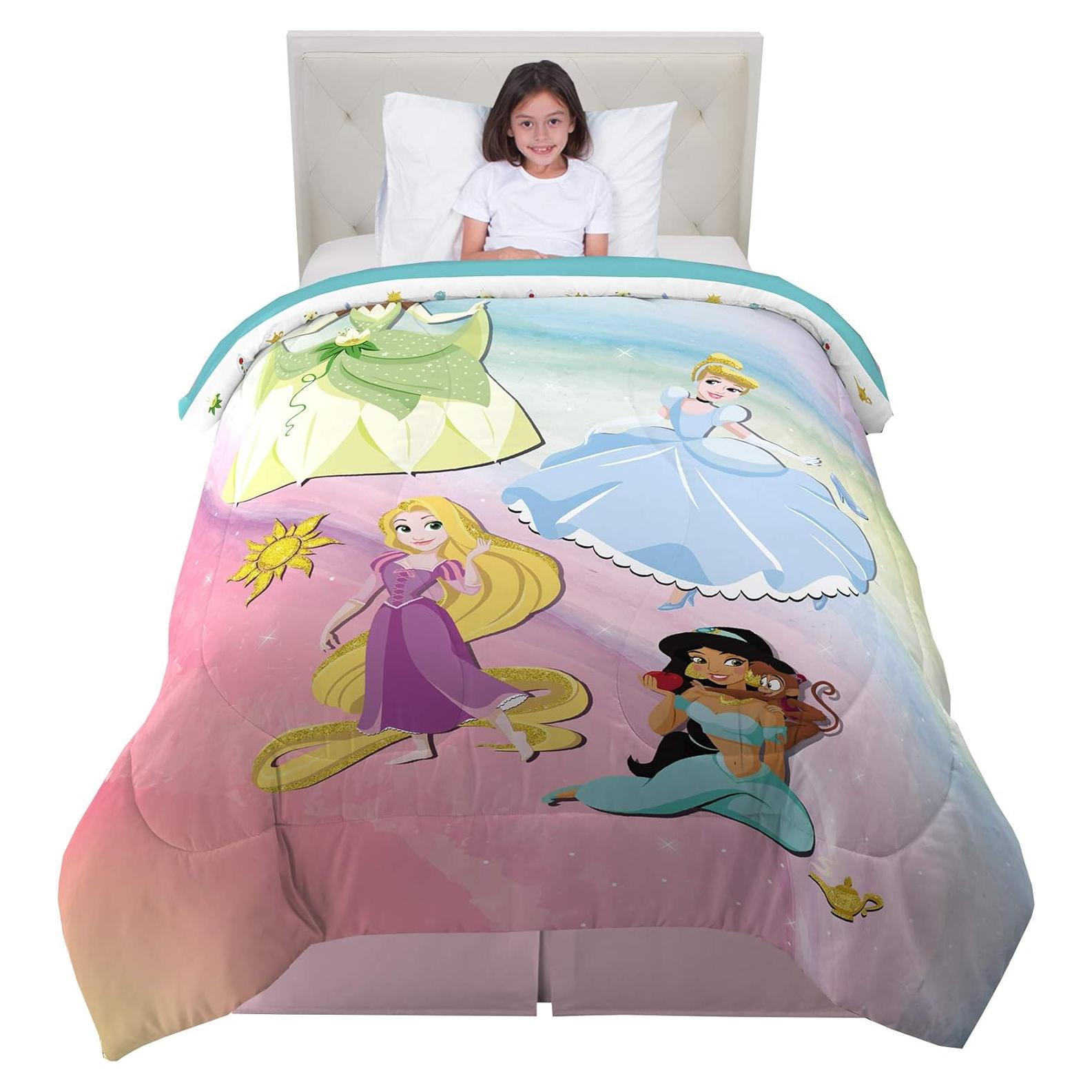 Edredón Reversible Microfibra Disney Princess Franco 218x183cm