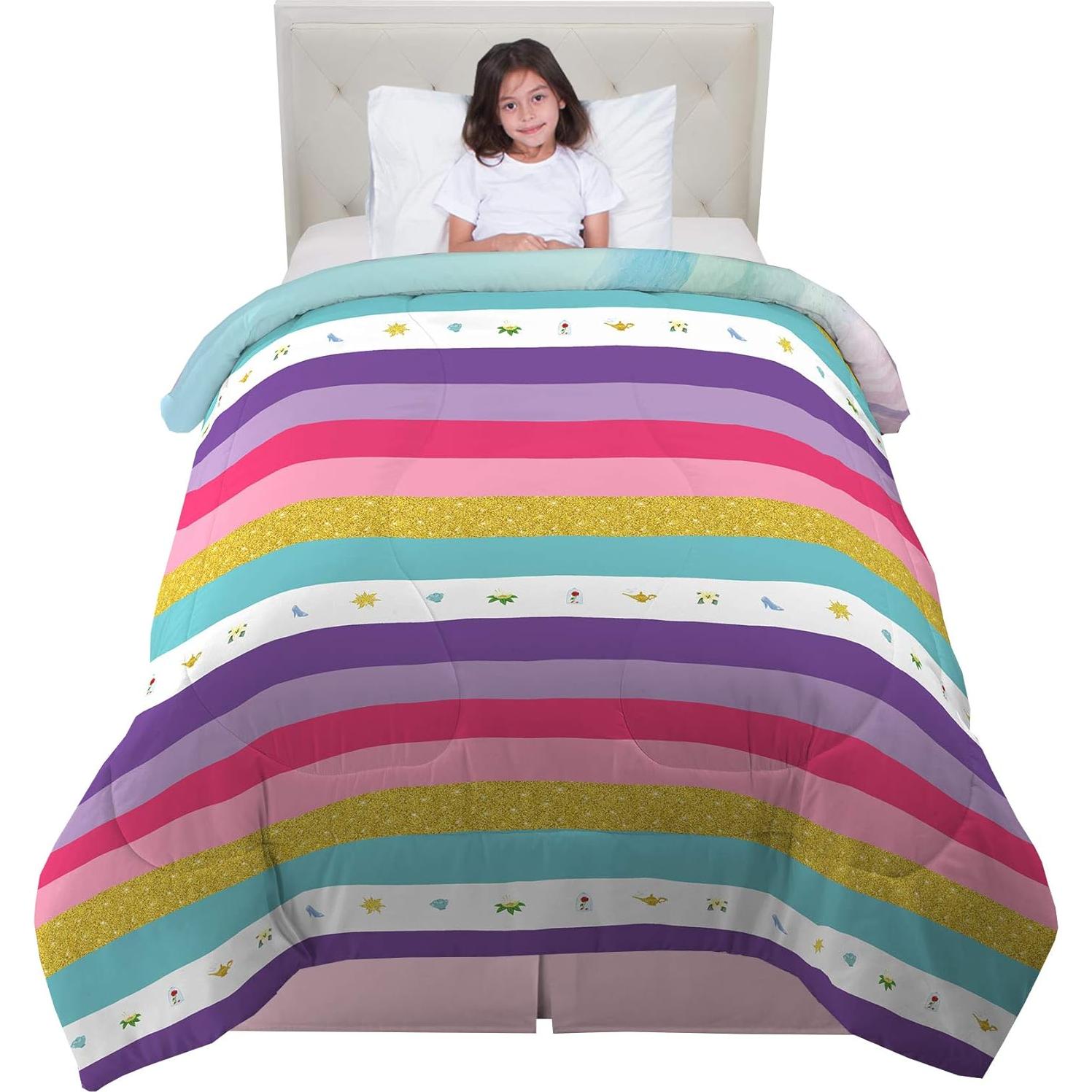 Edredón Reversible Microfibra Disney Princess Franco 218x183cm