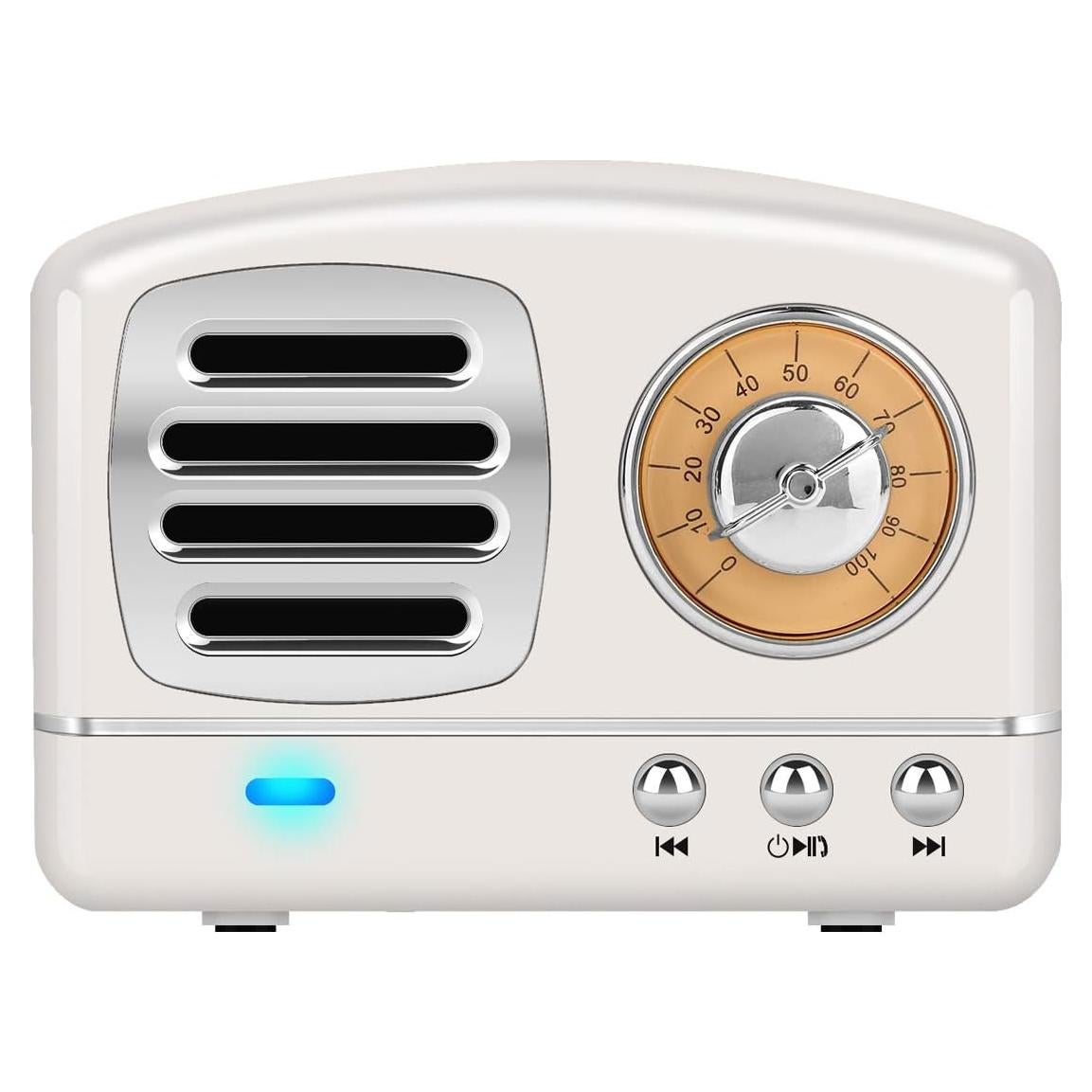Altavoz Bluetooth Dosmix HM11 Retro Portátil Blanco