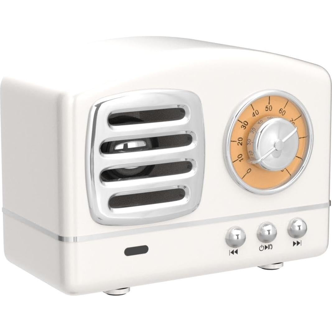 Altavoz Bluetooth Dosmix HM11 Retro Portátil Blanco