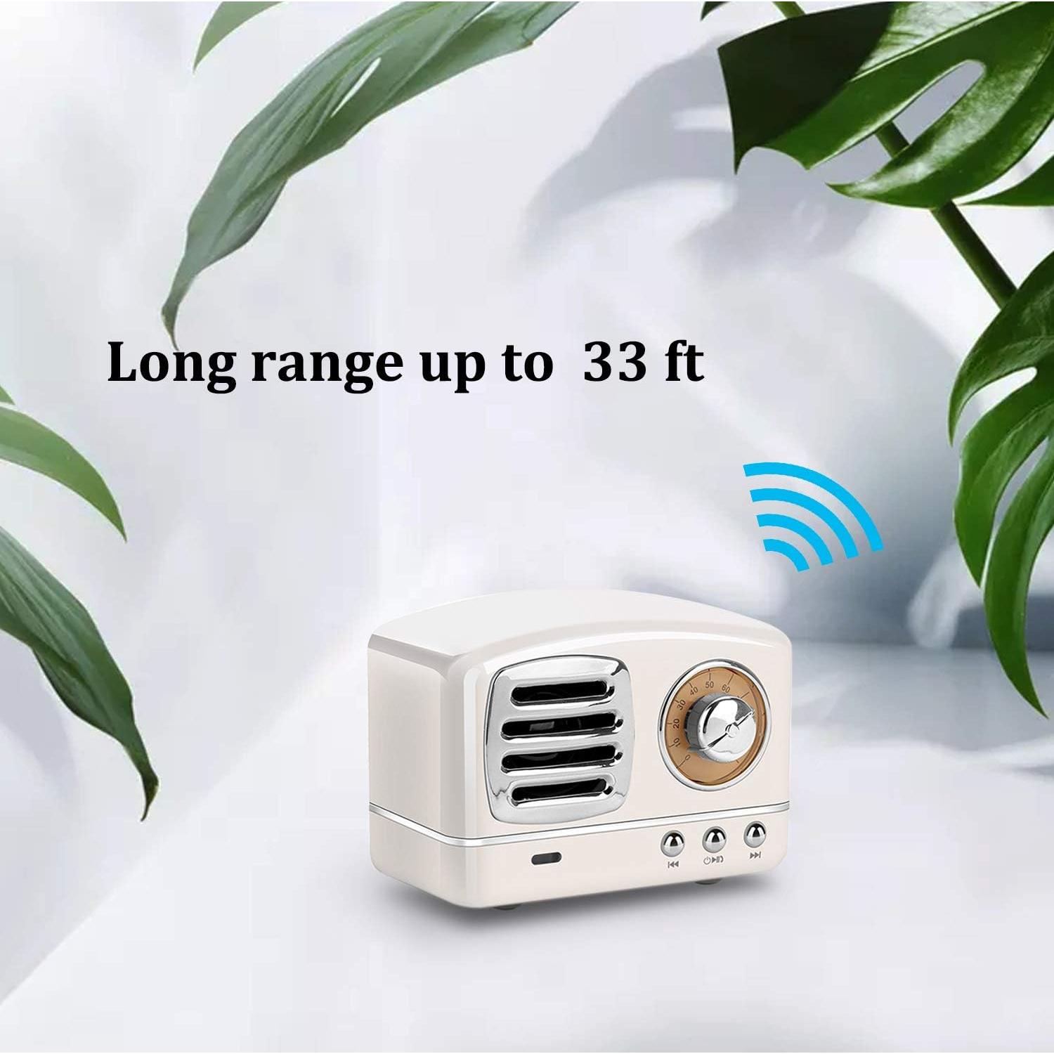 Altavoz Bluetooth Dosmix HM11 Retro Portátil Blanco