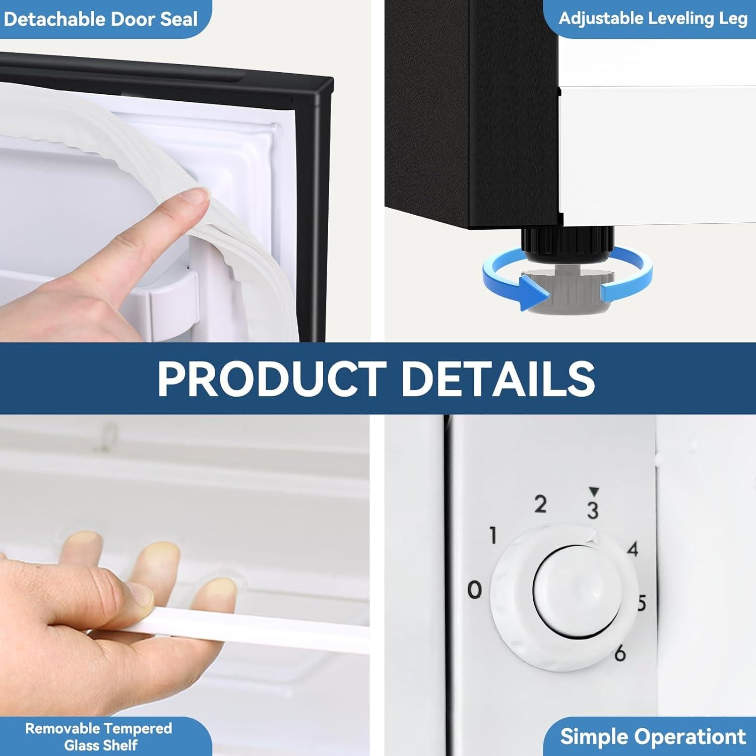 Mini Nevera Frestec 1.7 Pies Cúbicos con Congelador Negro