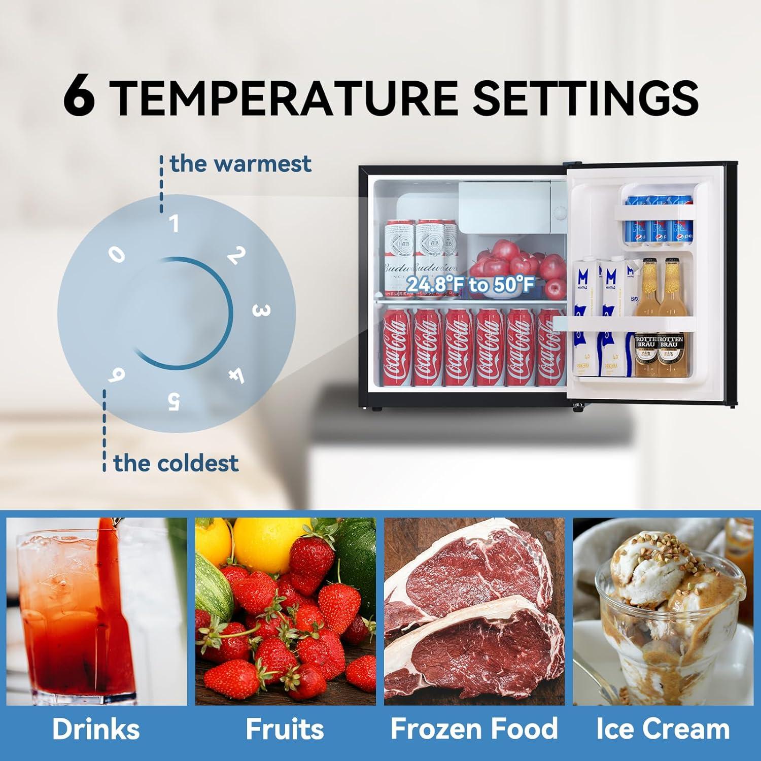 Mini Nevera Frestec 1.7 Pies Cúbicos con Congelador Negro