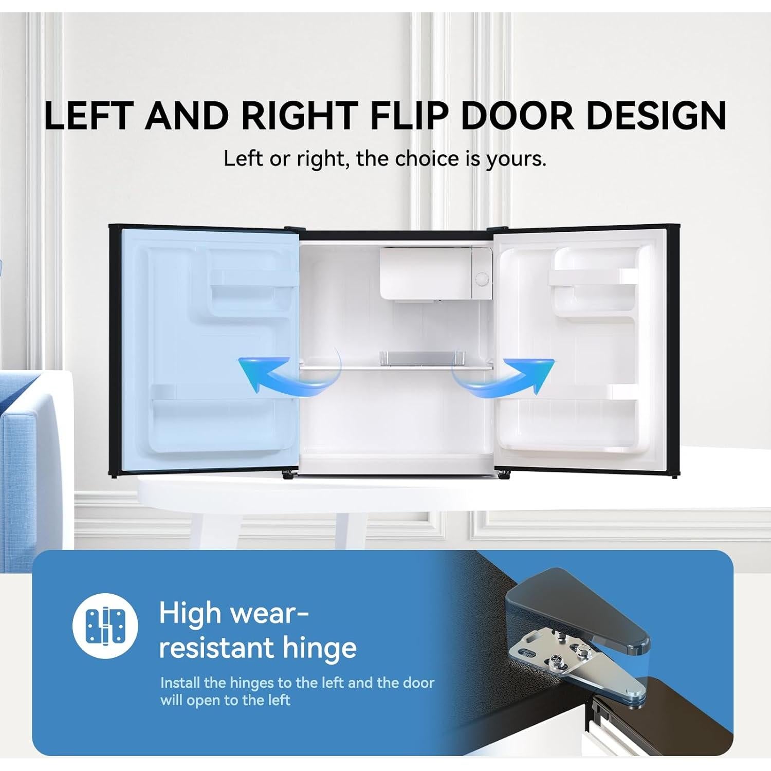 Mini Nevera Frestec 1.7 Pies Cúbicos con Congelador Negro