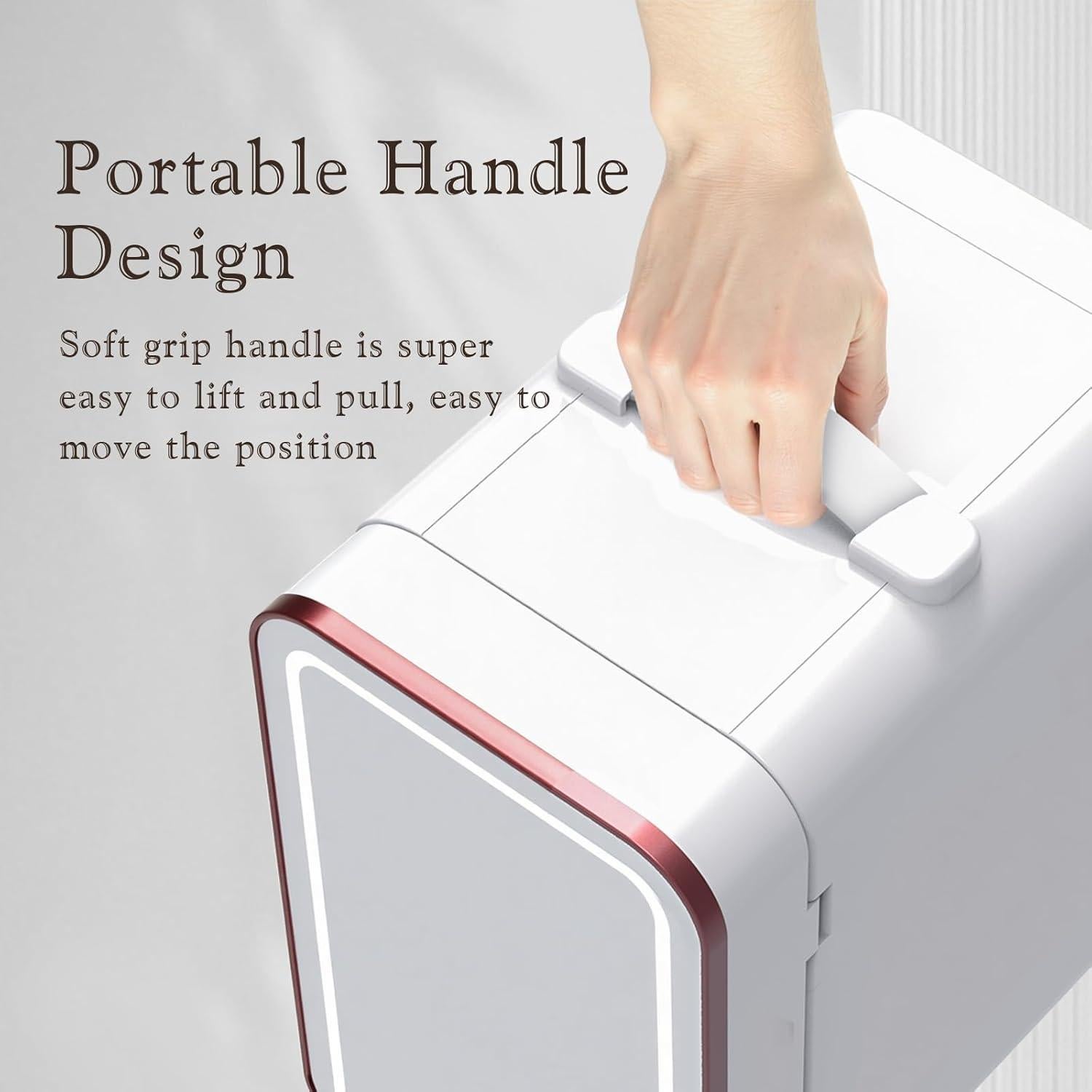 Refrigerador Mini YLFU 6L con Espejo LED y Calentador