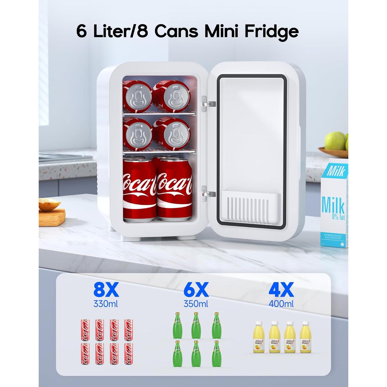 Mini Nevera Portátil BEICHEN 6L Blanca - Enfriador y Calentador