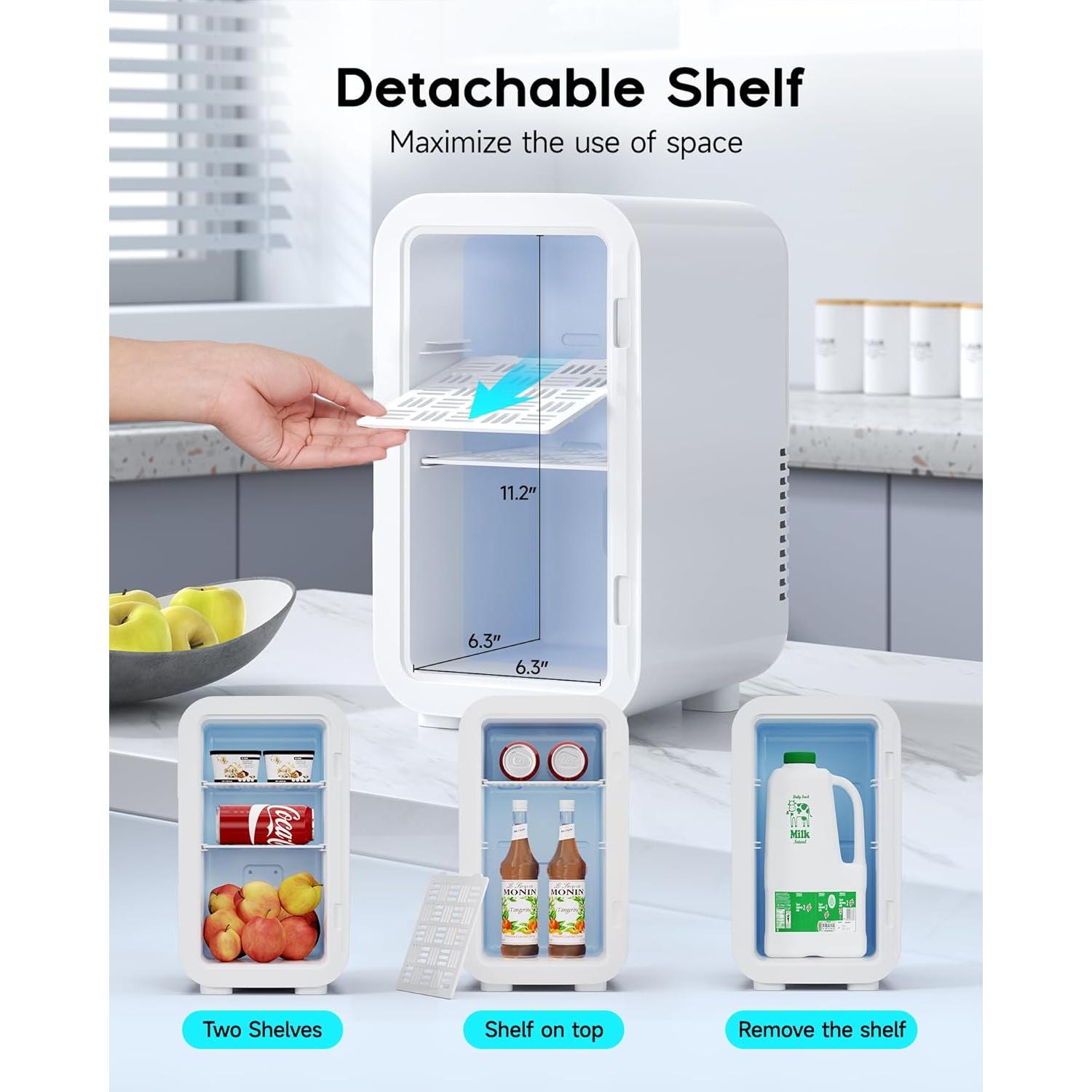 Mini Nevera Portátil BEICHEN 6L Blanca - Enfriador y Calentador