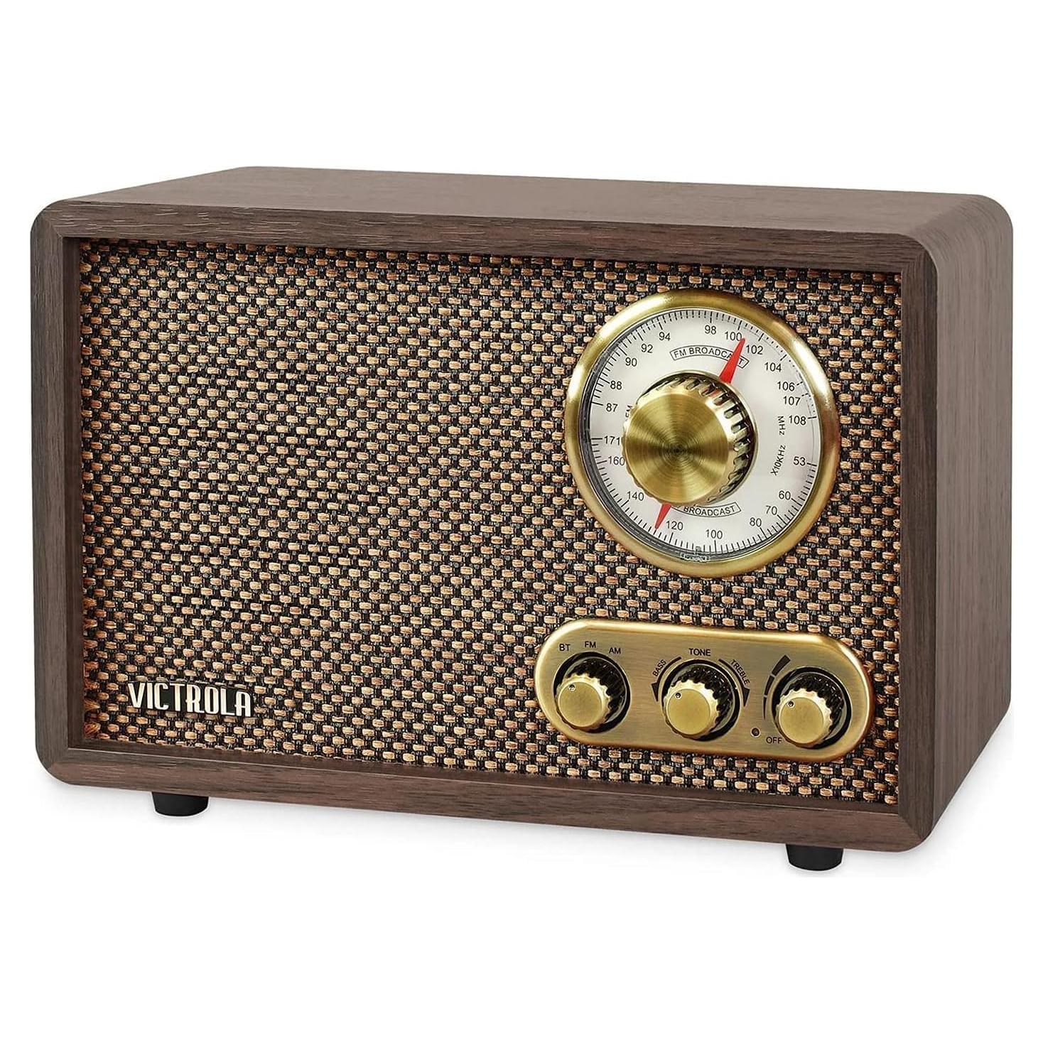Radio Bluetooth Retro Victrola Espresso con Altavoces Integrados
