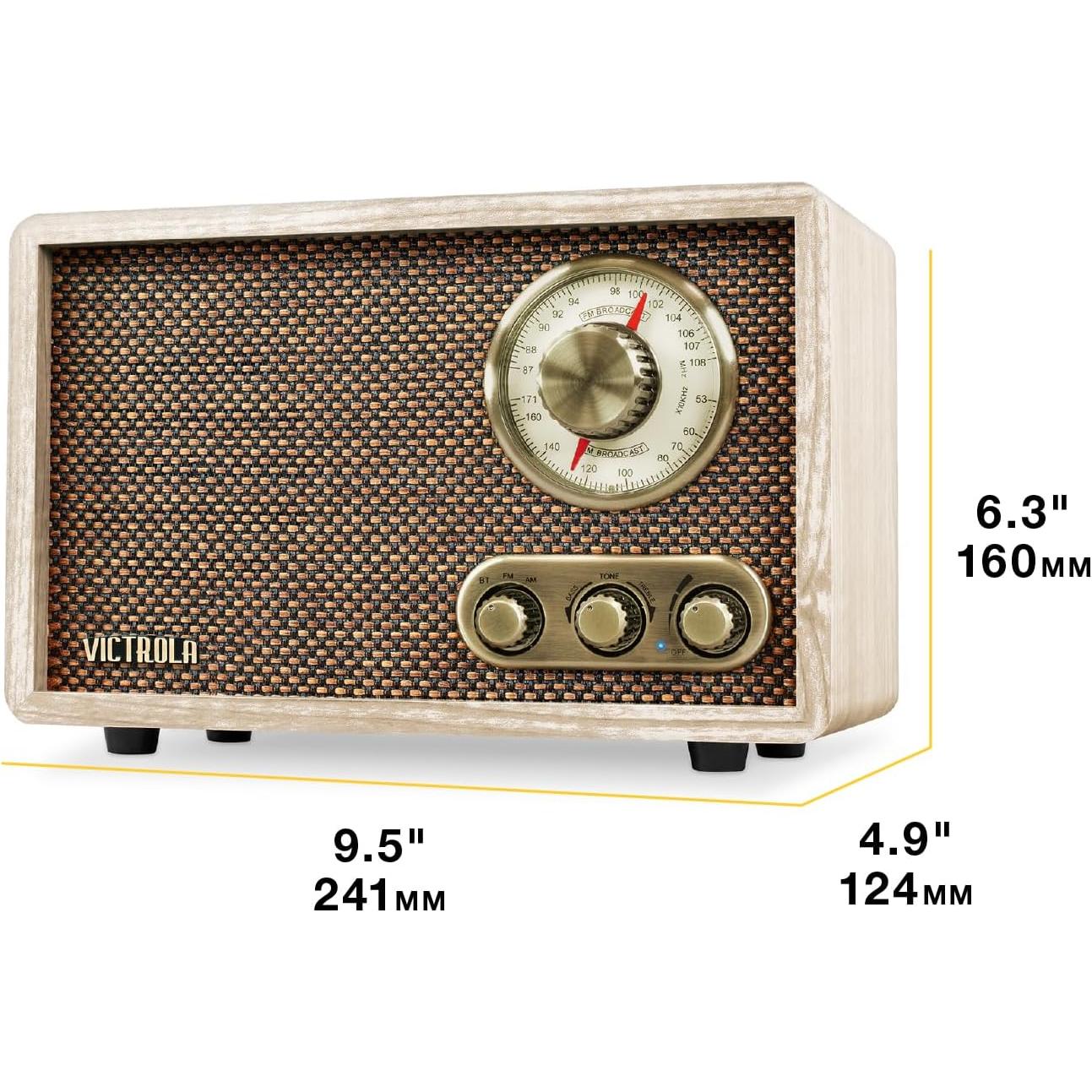 Radio Bluetooth Retro Victrola Espresso con Altavoces Integrados