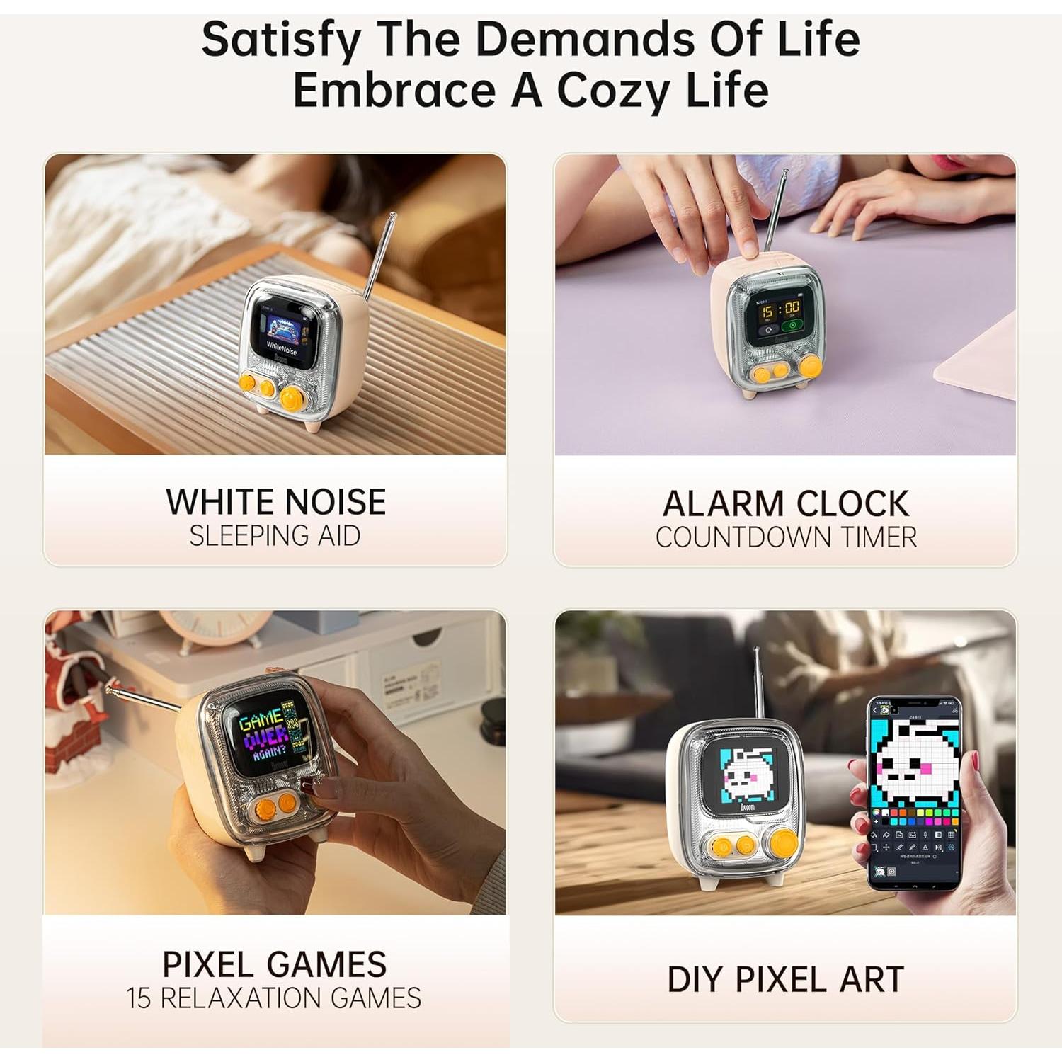 Divoom Tiivoo-2 Altavoz Bluetooth Retro con Radio FM