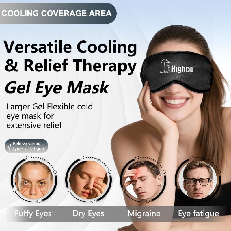 Gorro Alivio Migraña y Máscara Fría Gel Highco - Negro