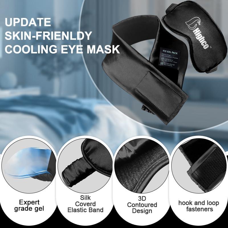 Gorro Alivio Migraña y Máscara Fría Gel Highco - Negro