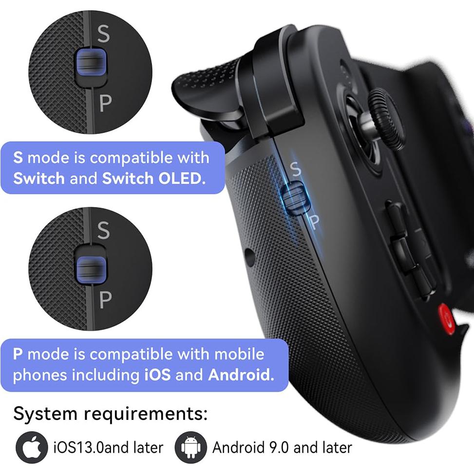 Controlador Inalámbrico ShanWan para Switch OLED - Turbo y Vibración