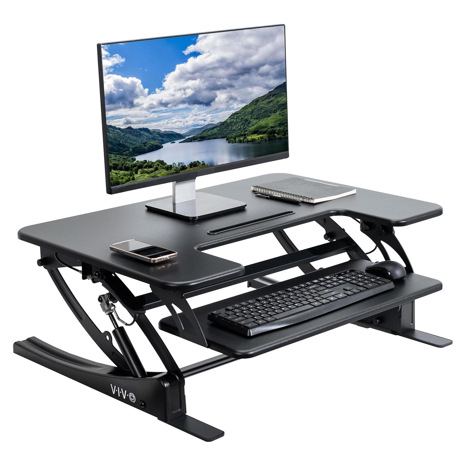 Escritorio Elevable VIVO Ajustable 81.3 cm Negro DESK-V000VS