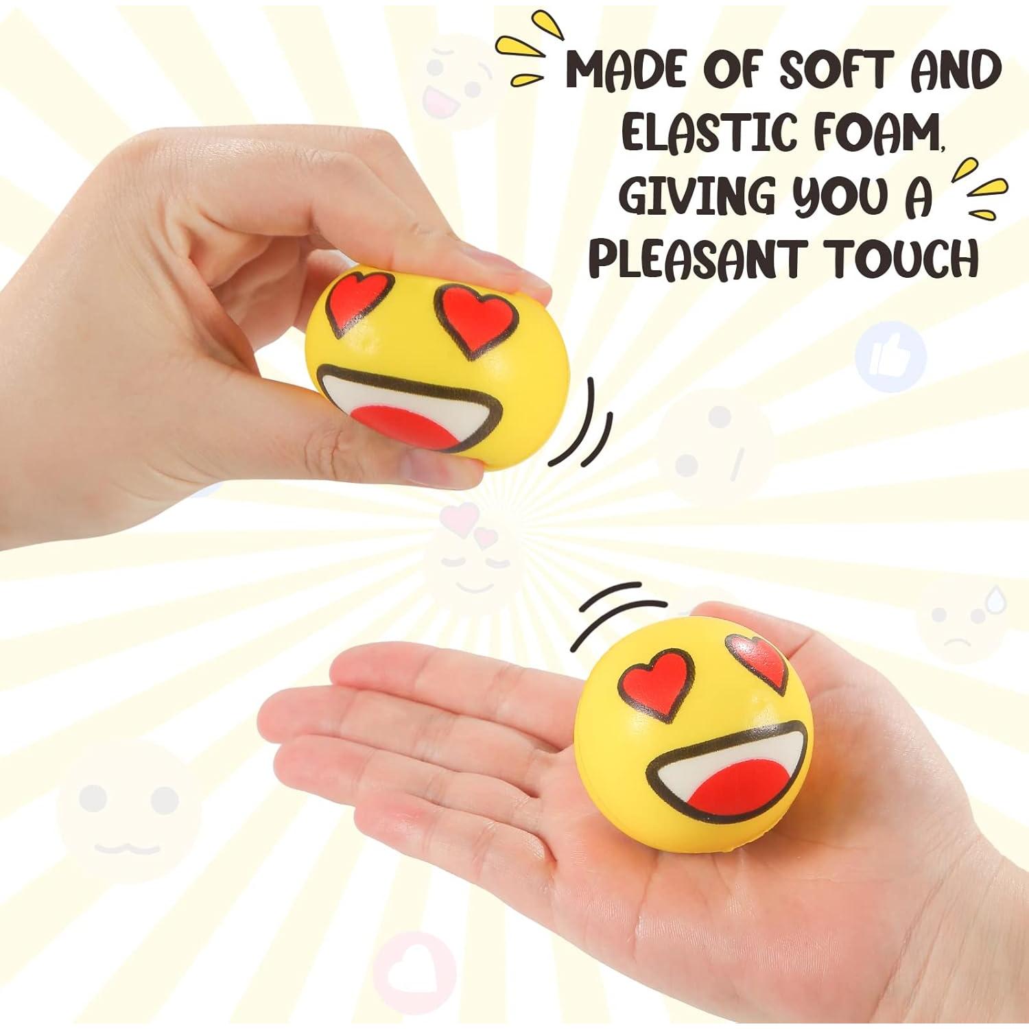 Pelotas Antiestrés Mini LOVESTOWN 36PCS 5cm Amarillas