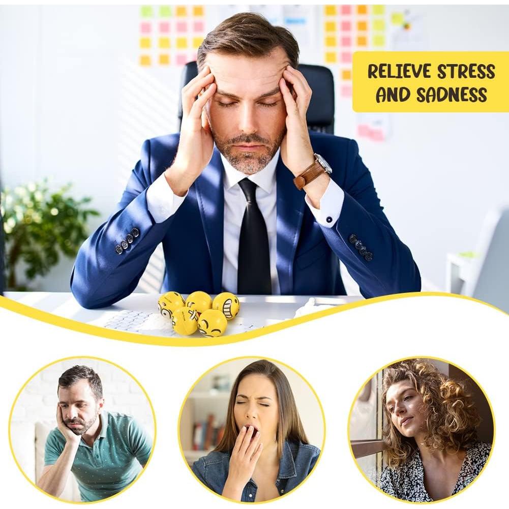 Pelotas Antiestrés Mini LOVESTOWN 36PCS 5cm Amarillas