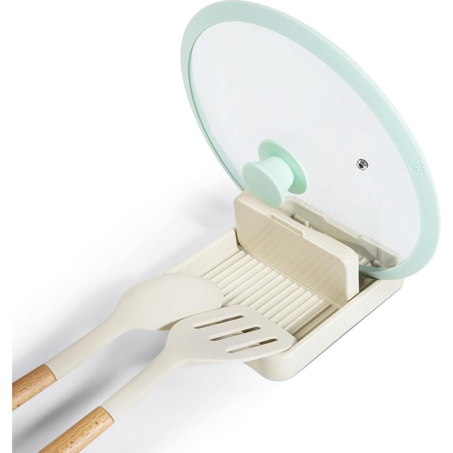 Soporte para Cucharas HUMUTA con Tapa Plegable Beige