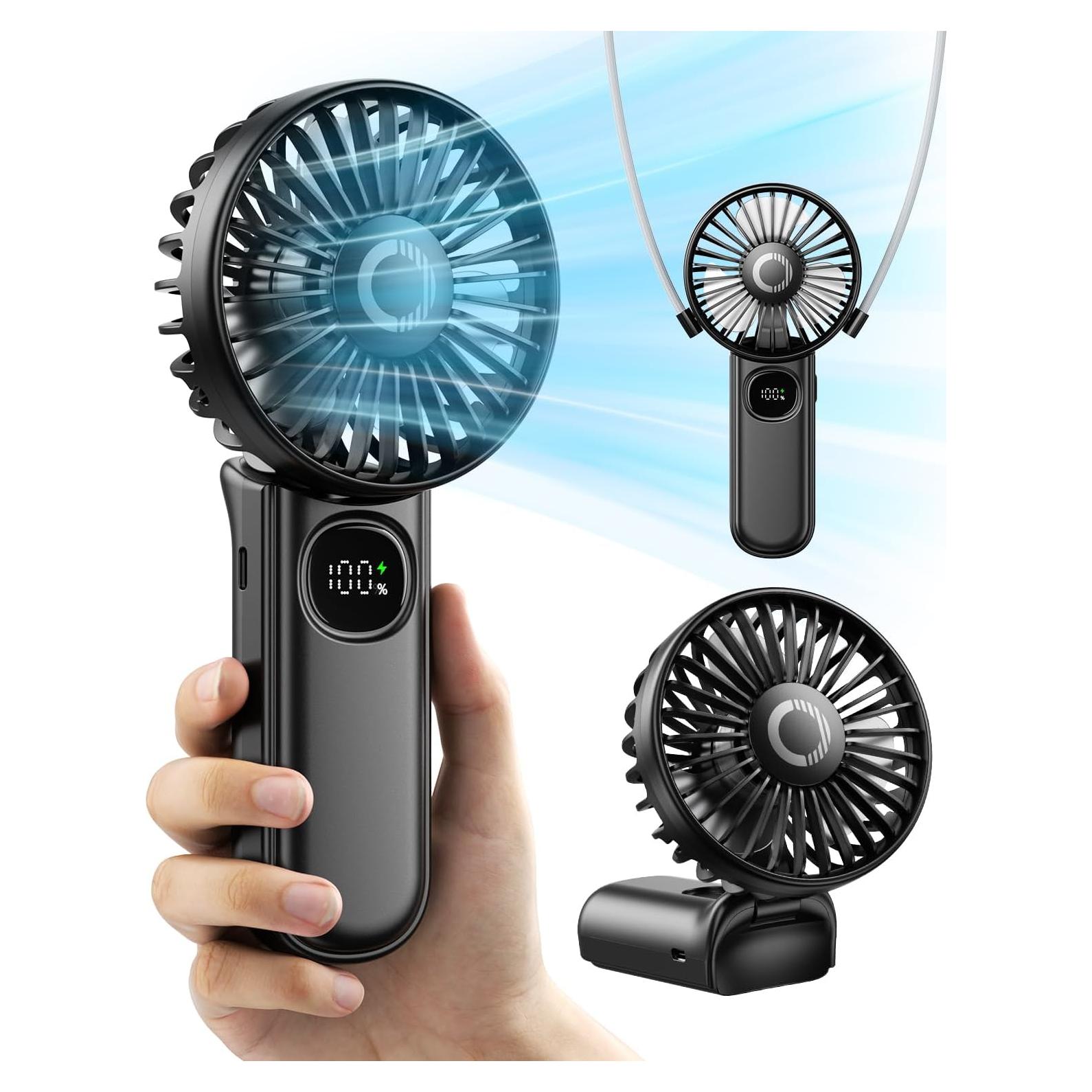 Ventilador Portátil Plegable coldSky F11 con Pantalla LED 3000mAh