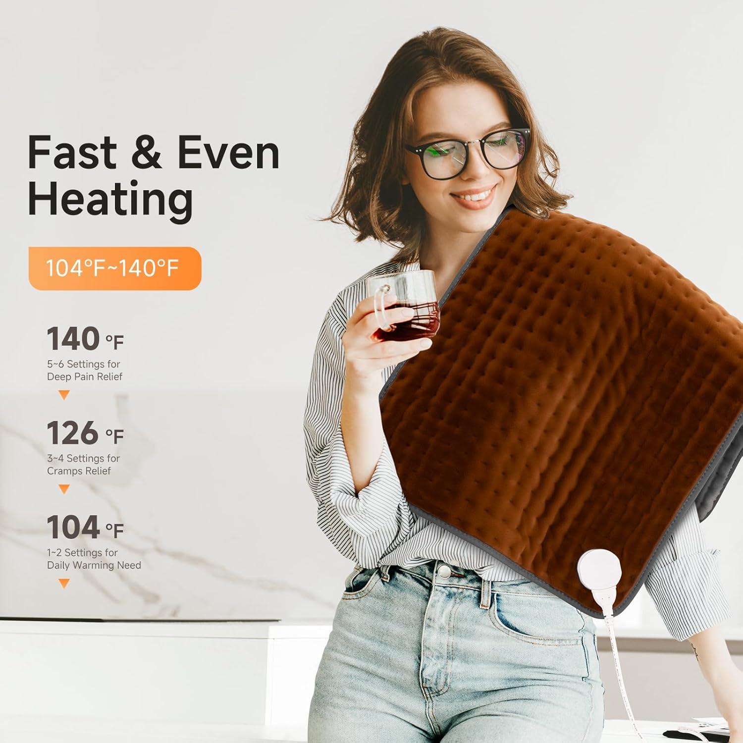 Almohadilla Térmica TATOWN XXXL 43x84cm 6 Niveles Calor