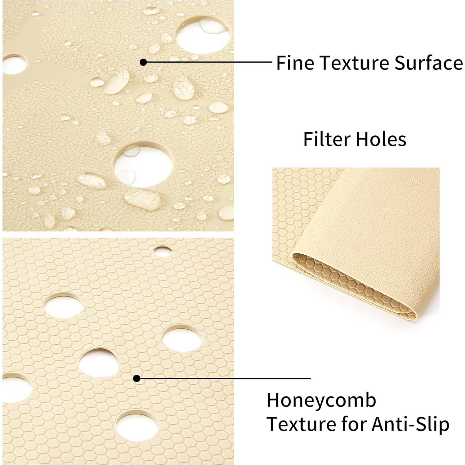 Alfombra de Ducha Antideslizante Webos 53x53 cm Beige