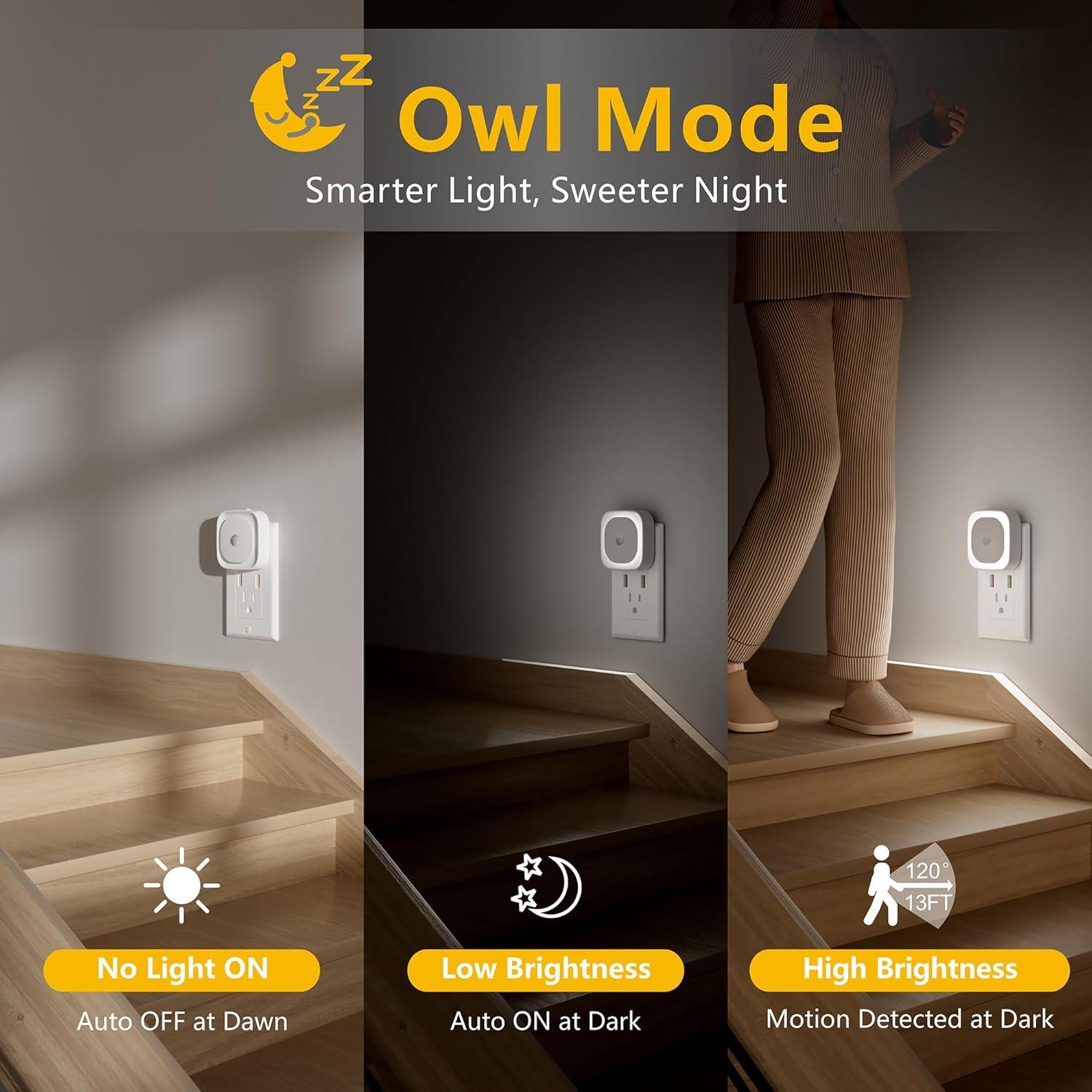 Paquete de 2 luces nocturnas YUNLEX con sensor de movimiento