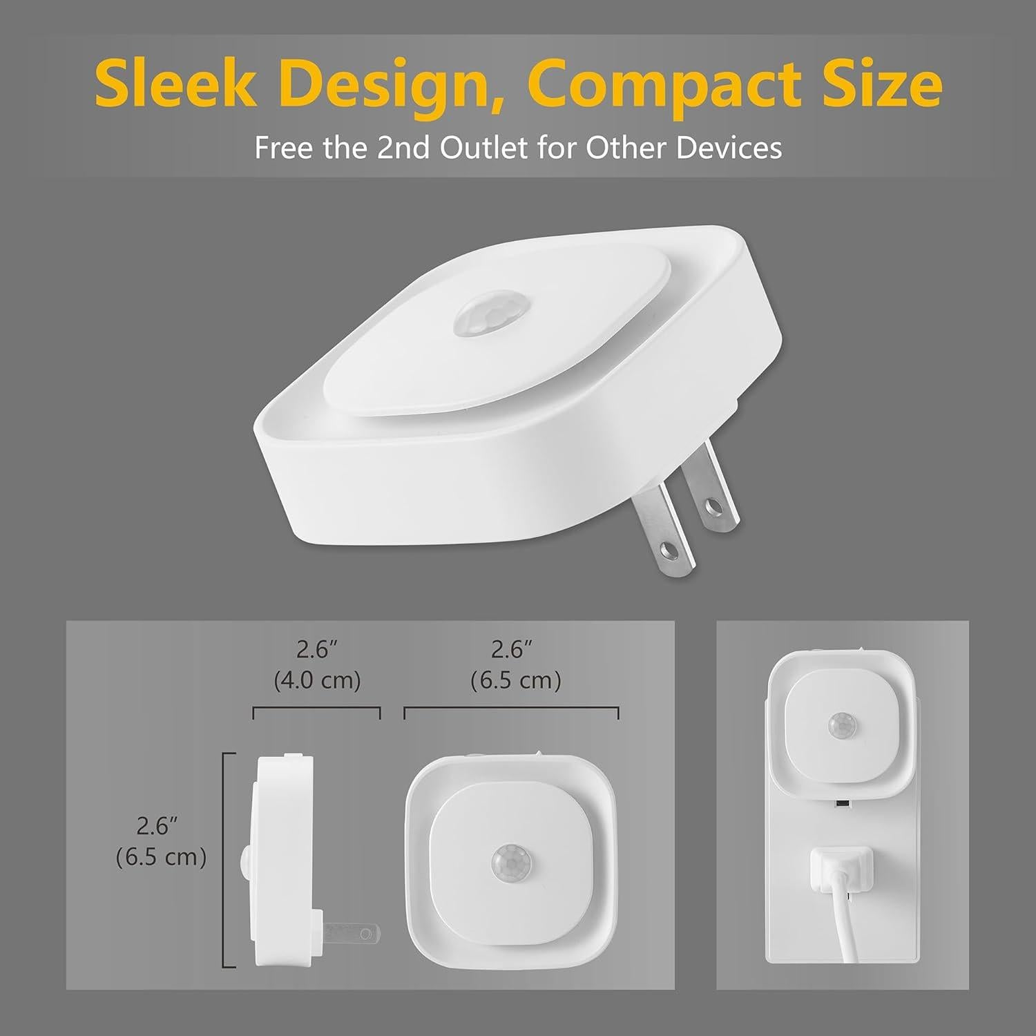 Paquete de 2 luces nocturnas YUNLEX con sensor de movimiento