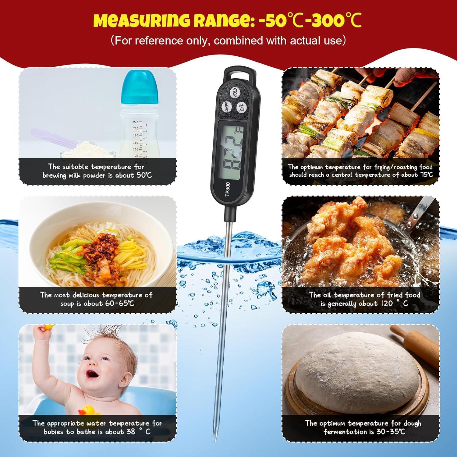 6 Termómetros Digitales de Carne Copkim 24.5 cm Impermeables