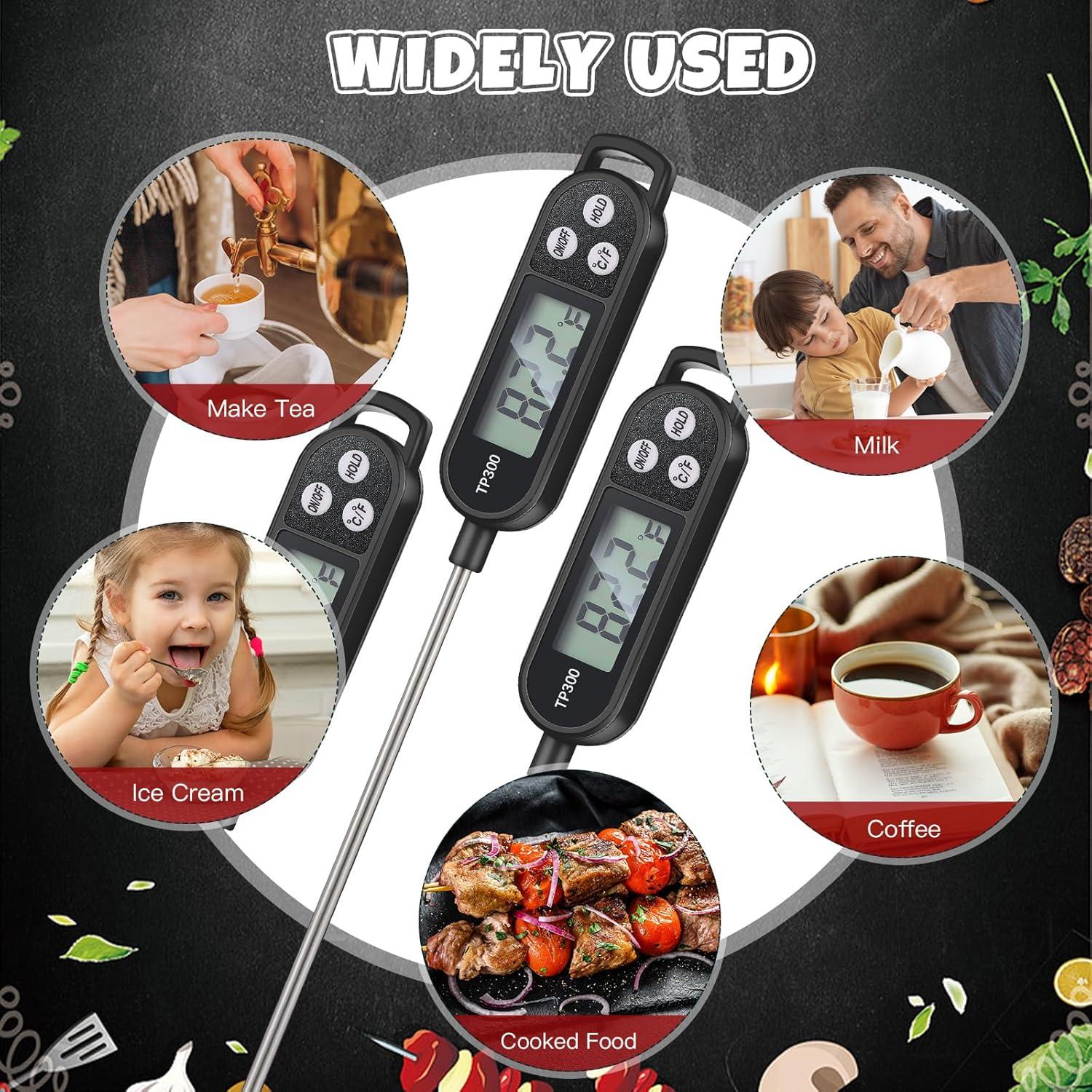 6 Termómetros Digitales de Carne Copkim 24.5 cm Impermeables
