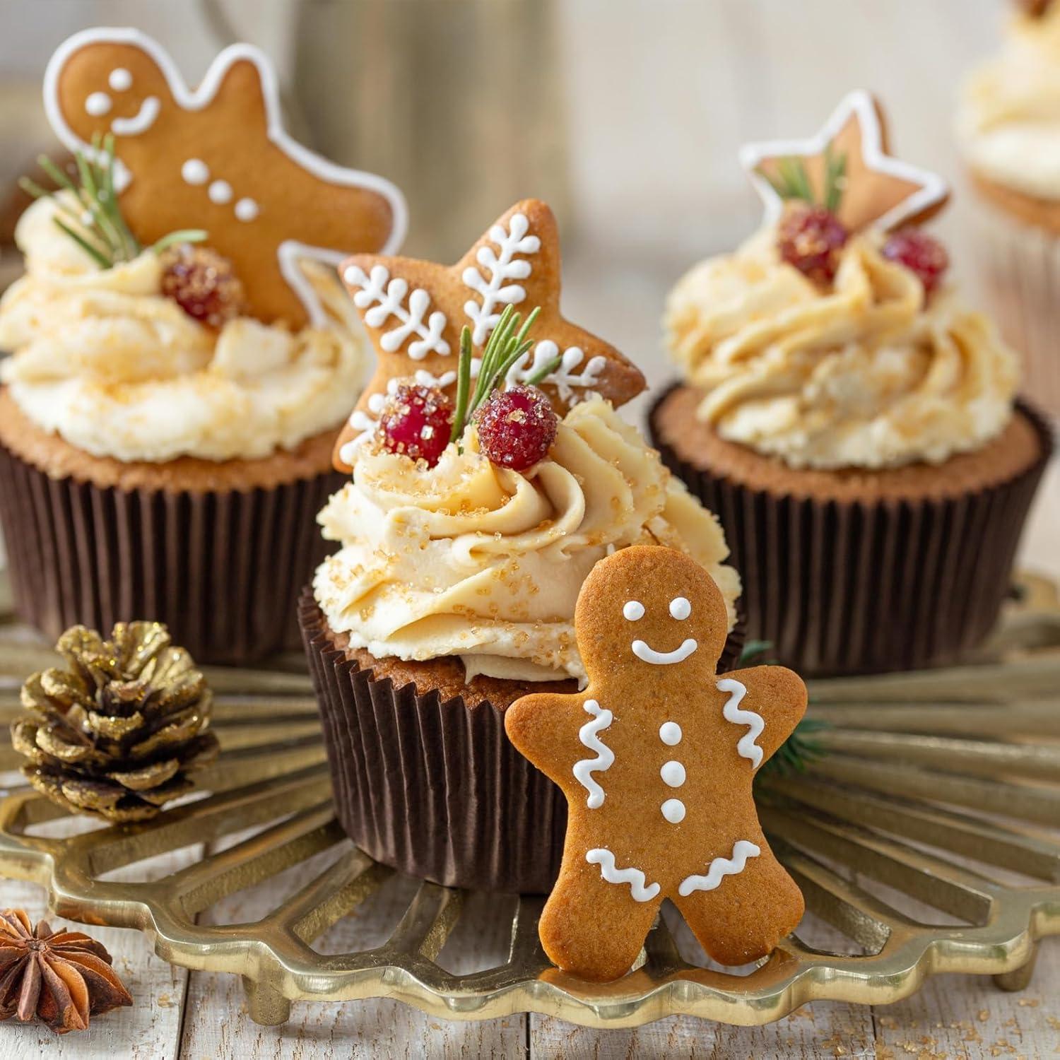 Juego de Cortadores de Galletas Navidad ALLTOP 5 Piezas Acero Inoxidable