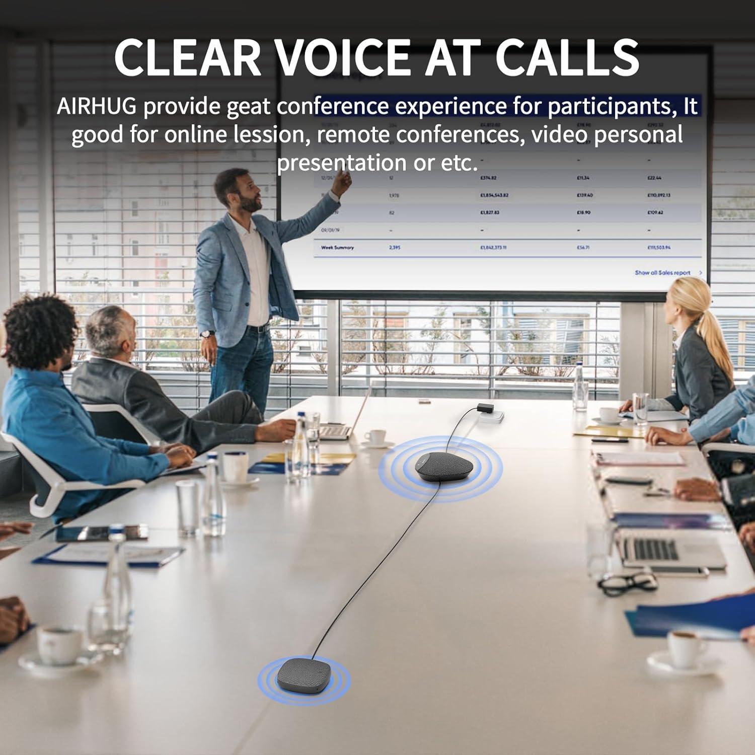 Altavoz Bluetooth AIRHUG 19 con 2 Micrófonos USB 360°