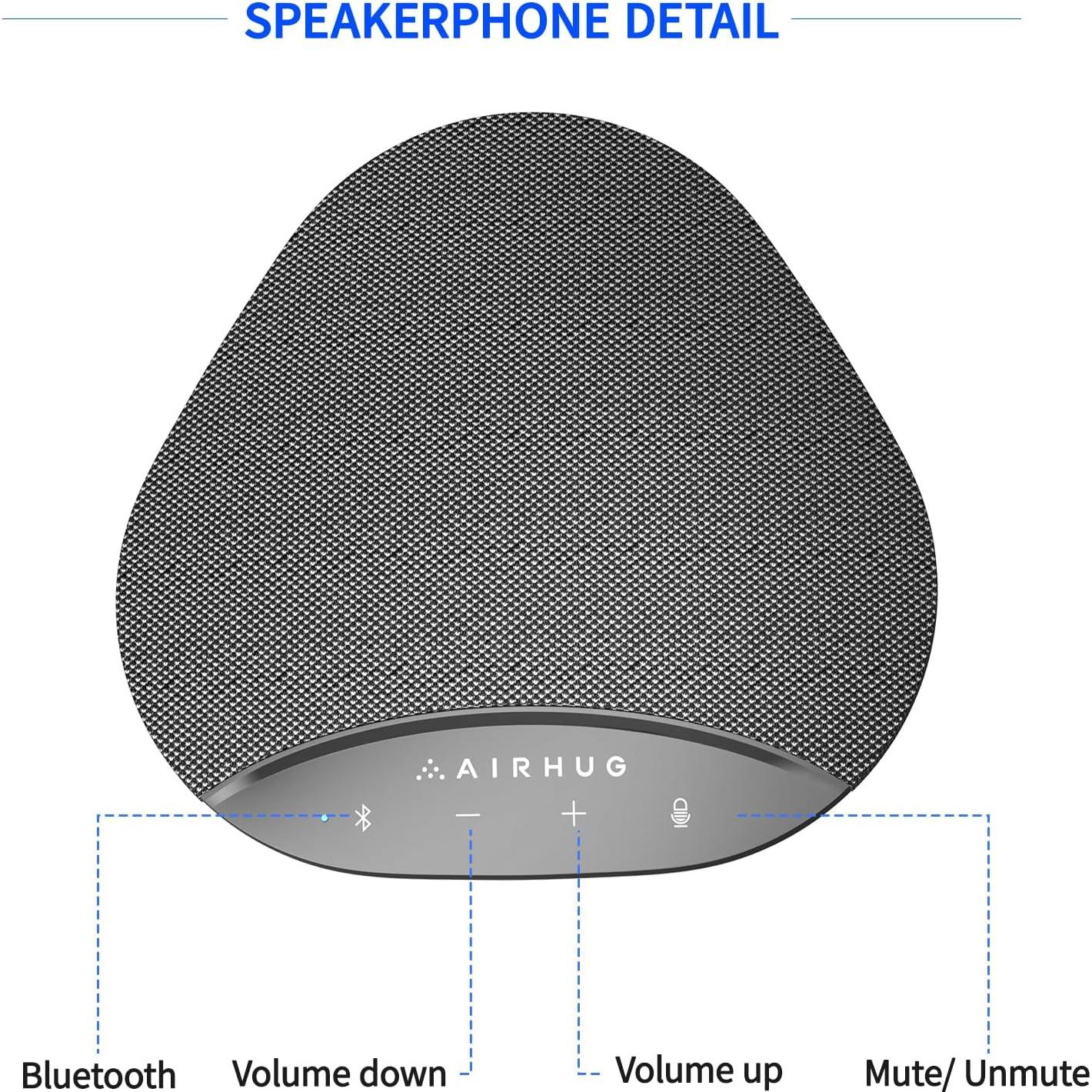 Altavoz Bluetooth AIRHUG 19 con 2 Micrófonos USB 360°