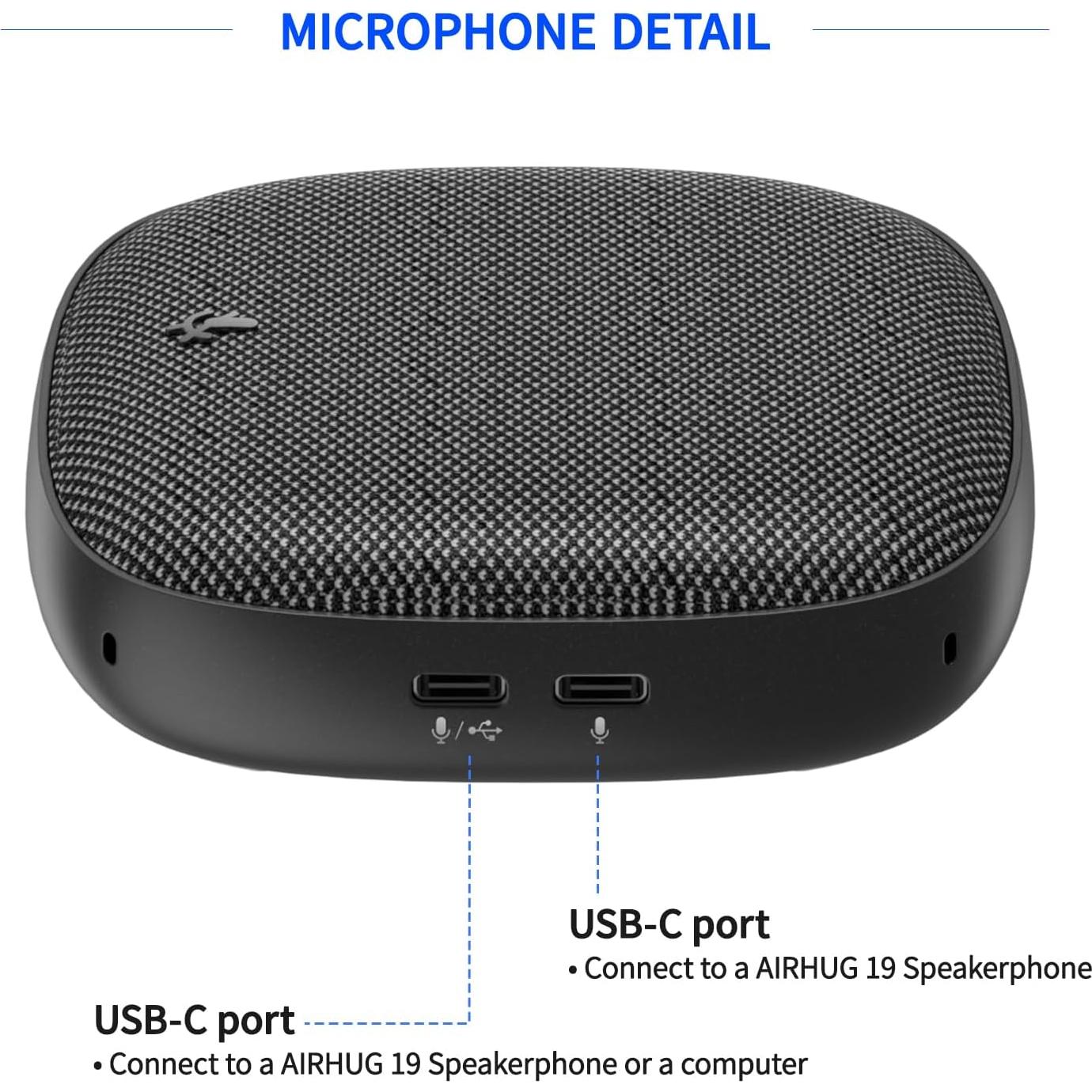 Altavoz Bluetooth AIRHUG 19 con 2 Micrófonos USB 360°