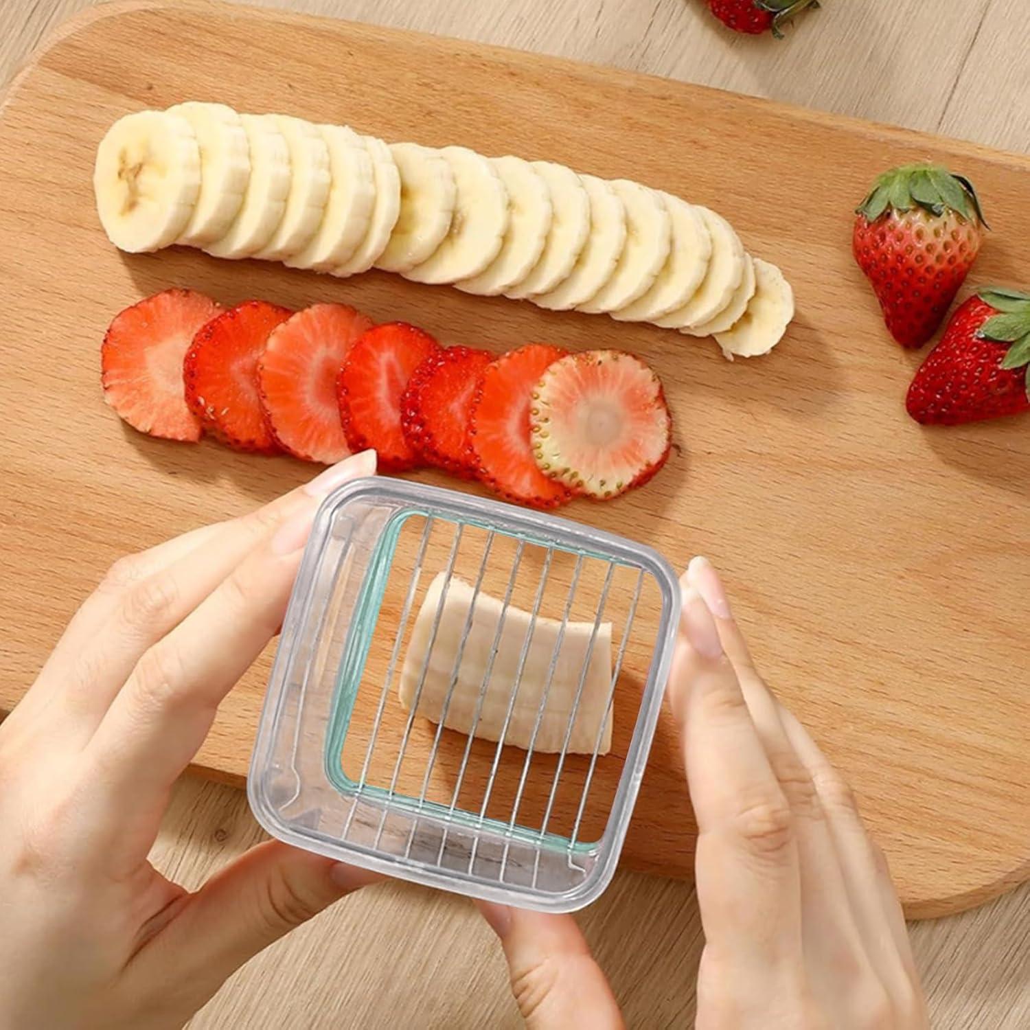 Cortador de Frutas HOIRIX Rojo con Placa de Presión 10.6 cm