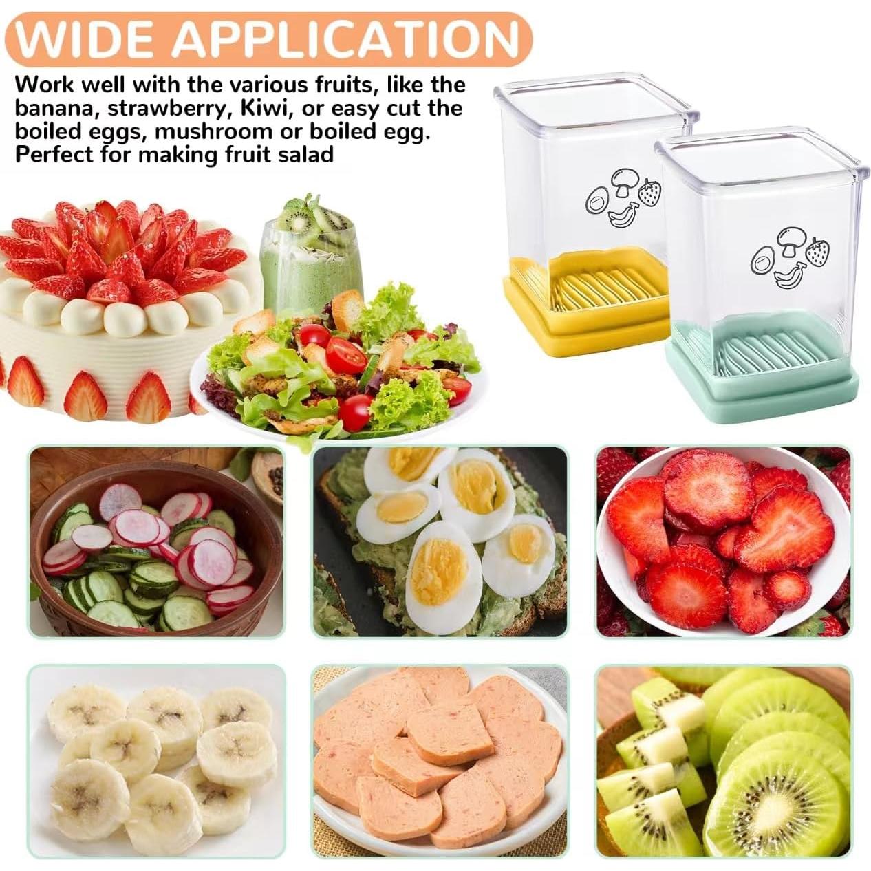 Cortador de Frutas HOIRIX Rojo con Placa de Presión 10.6 cm