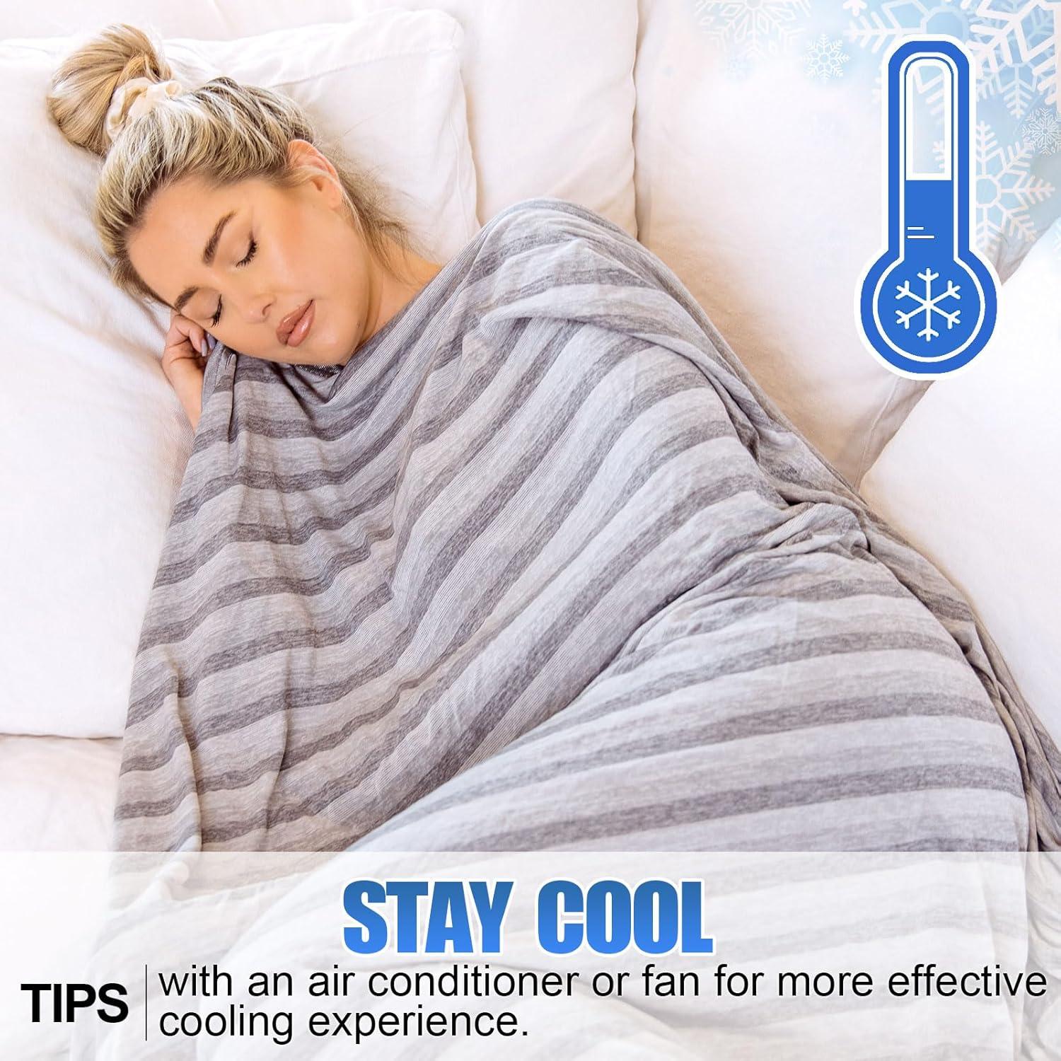 Manta de Enfriamiento Ailemei XL 127x178cm Doble Cara Grises