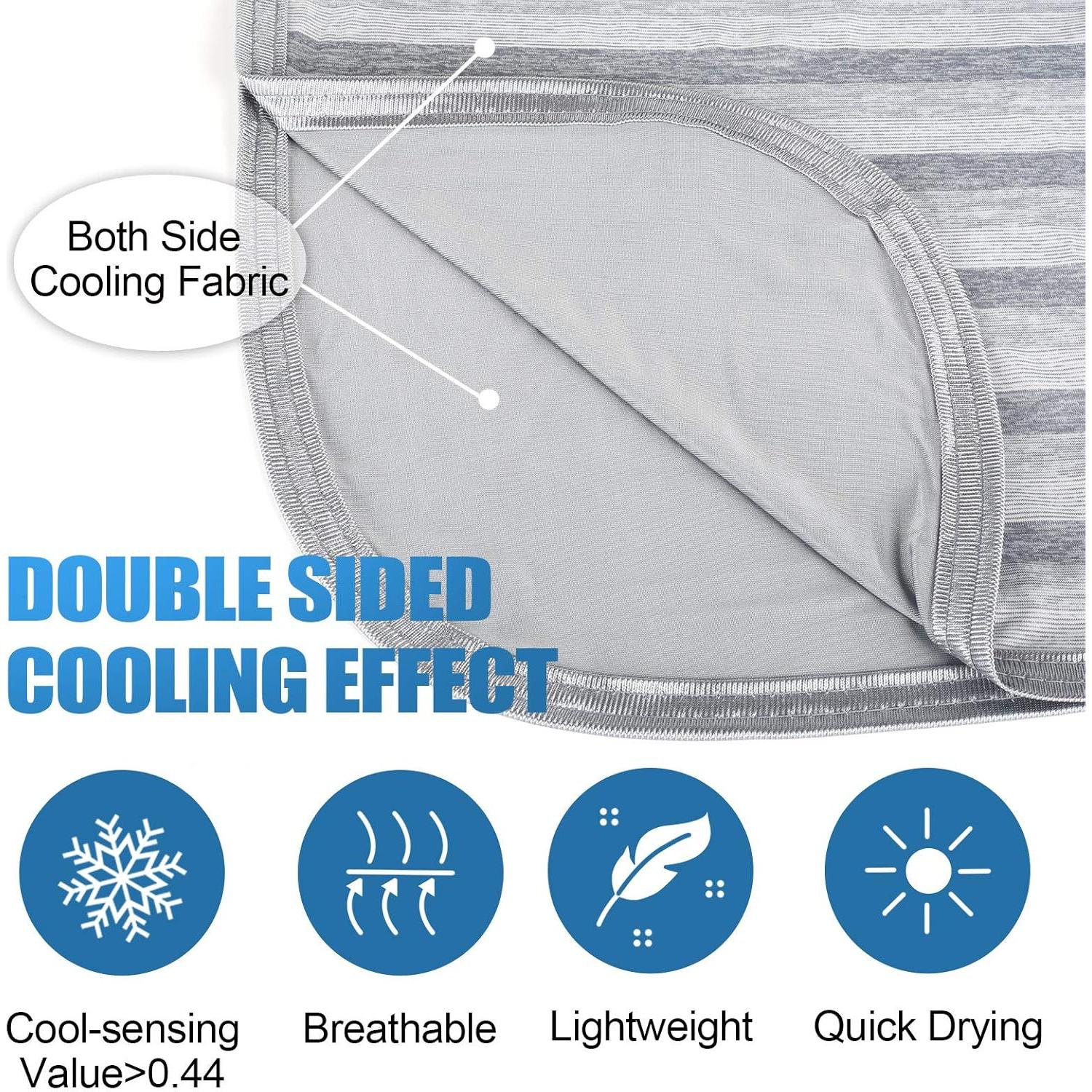 Manta de Enfriamiento Ailemei XL 127x178cm Doble Cara Grises