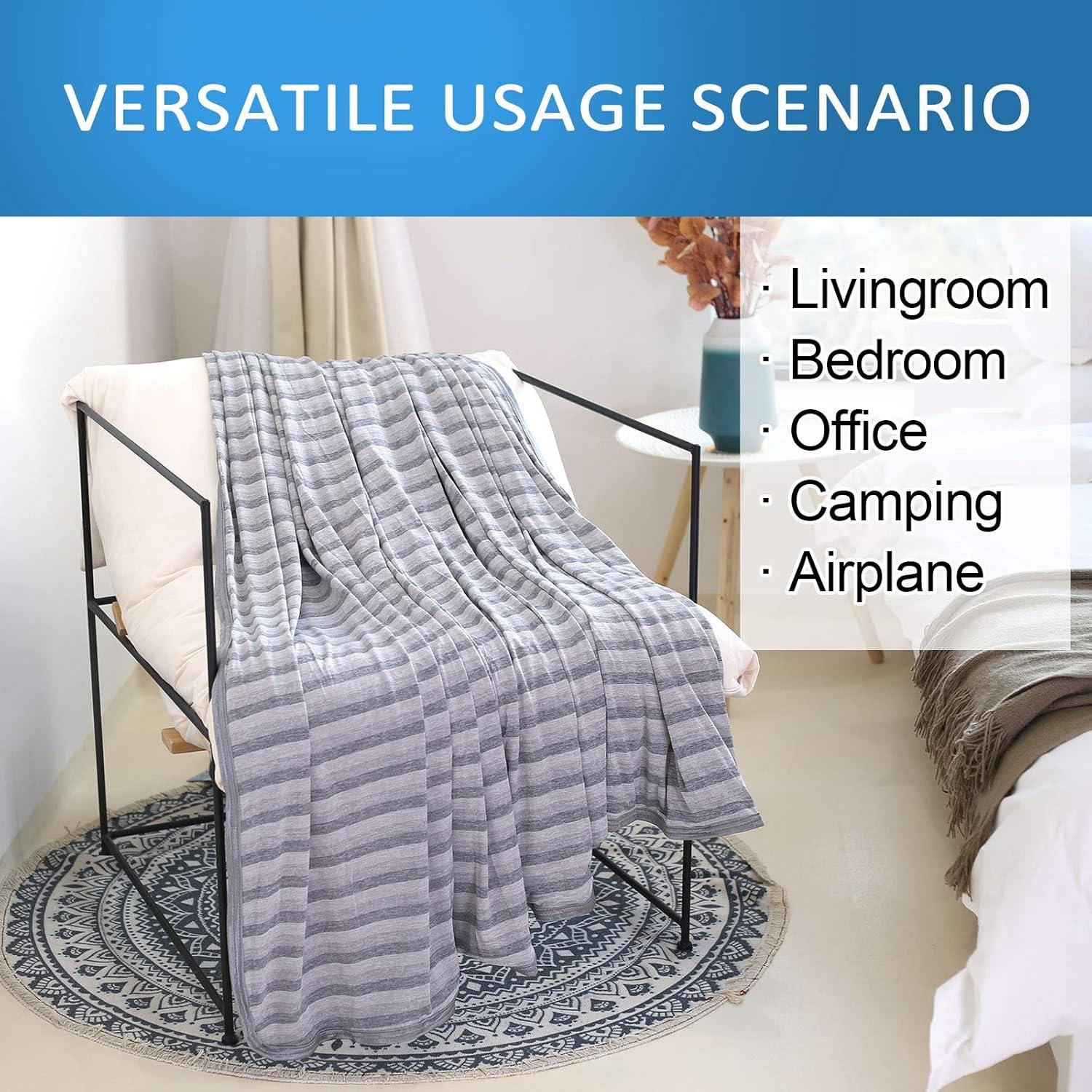 Manta de Enfriamiento Ailemei XL 127x178cm Doble Cara Grises